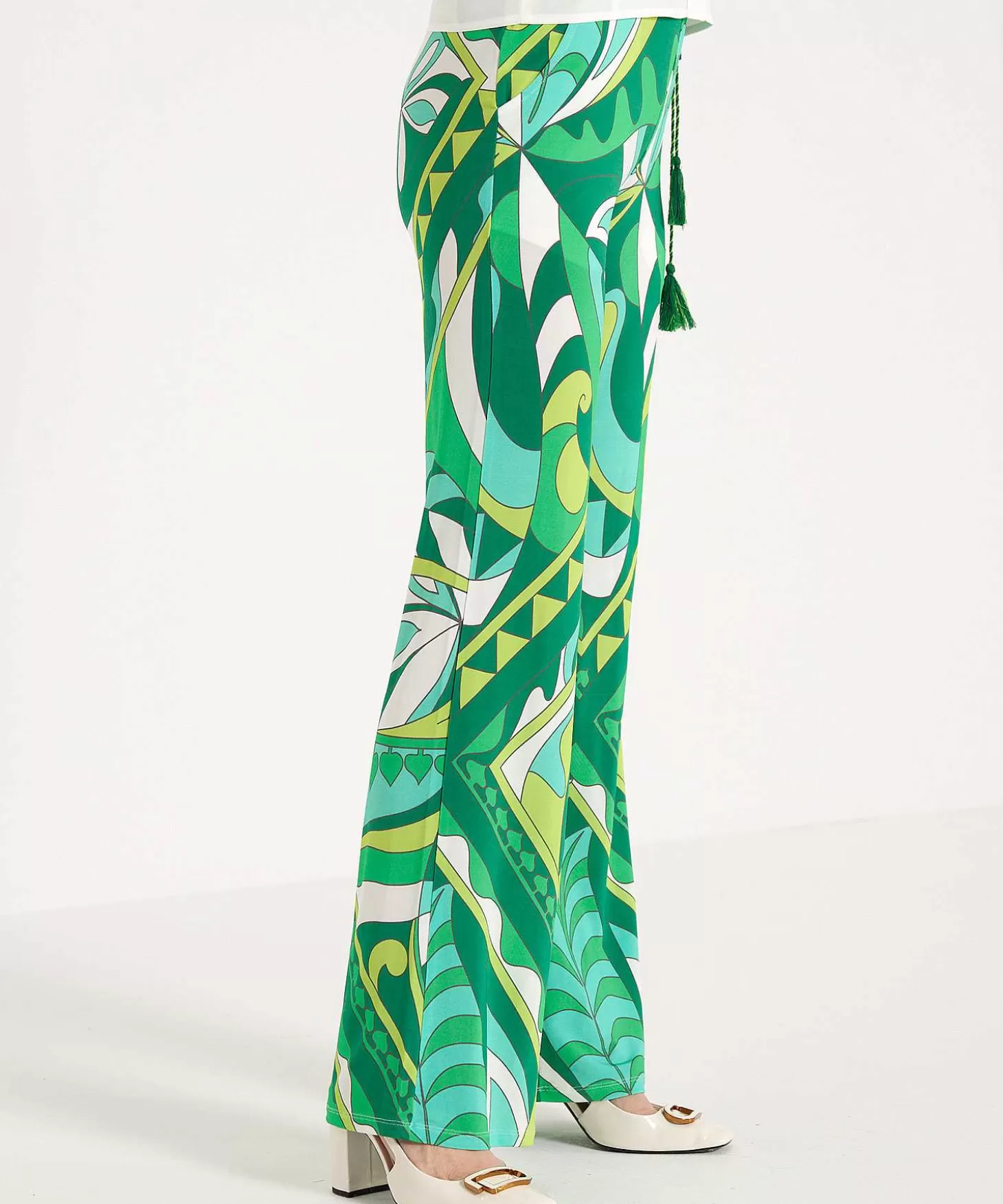 Ana Alcazar Slinky Broek Retro Leafprint Best Sale