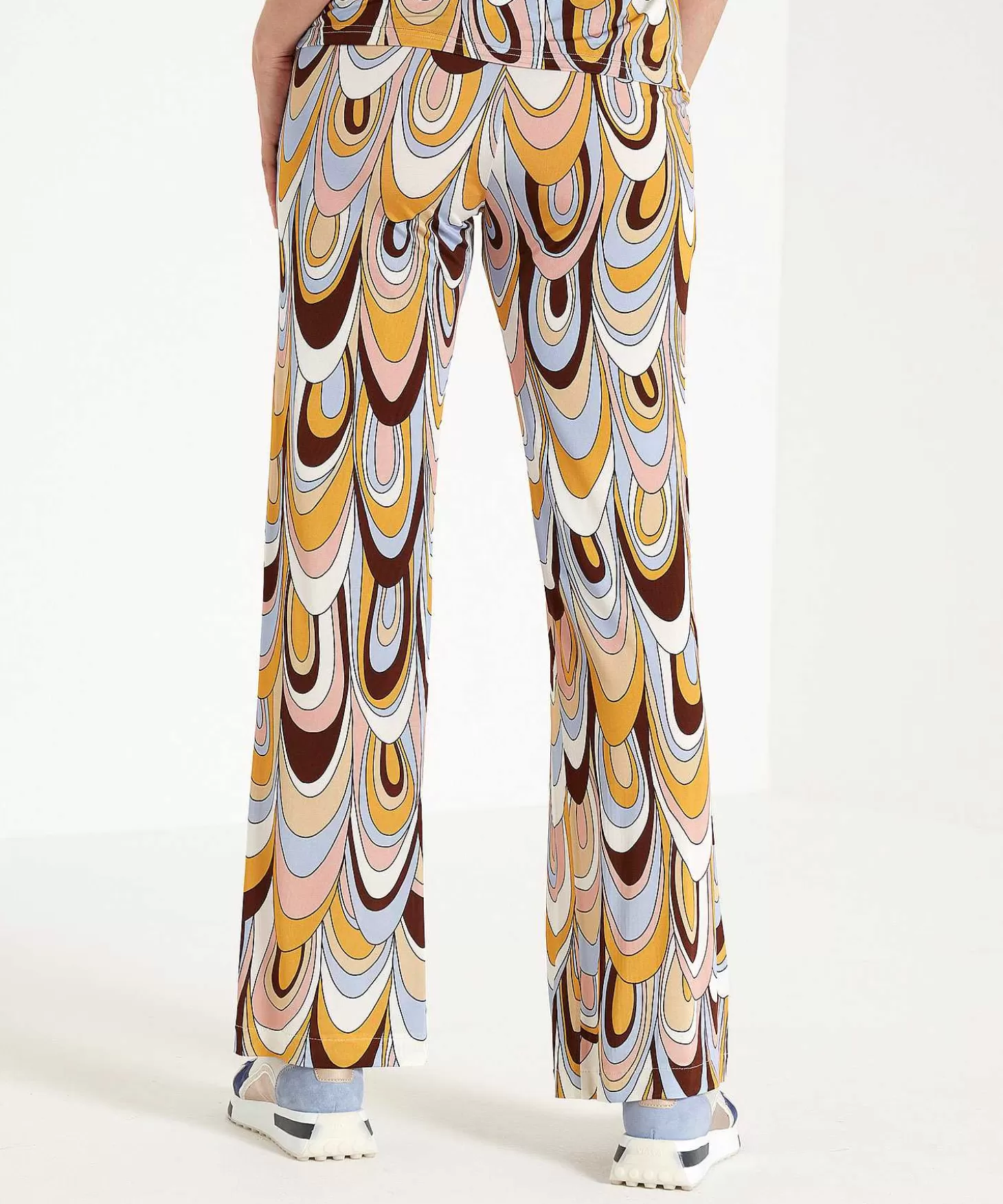 Ana Alcazar Slinky Palazzo Broek Retro Print Fashion