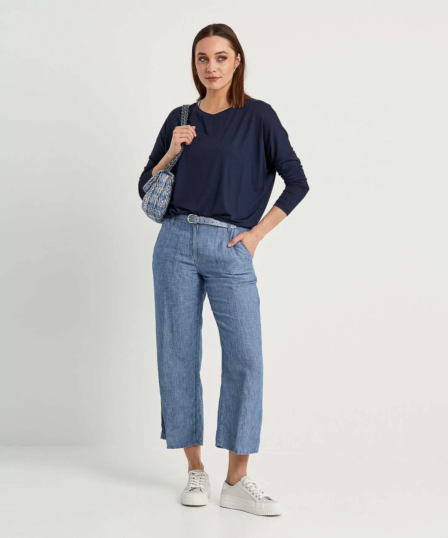 Brax Cropped Soft Denim Broek Maine Online