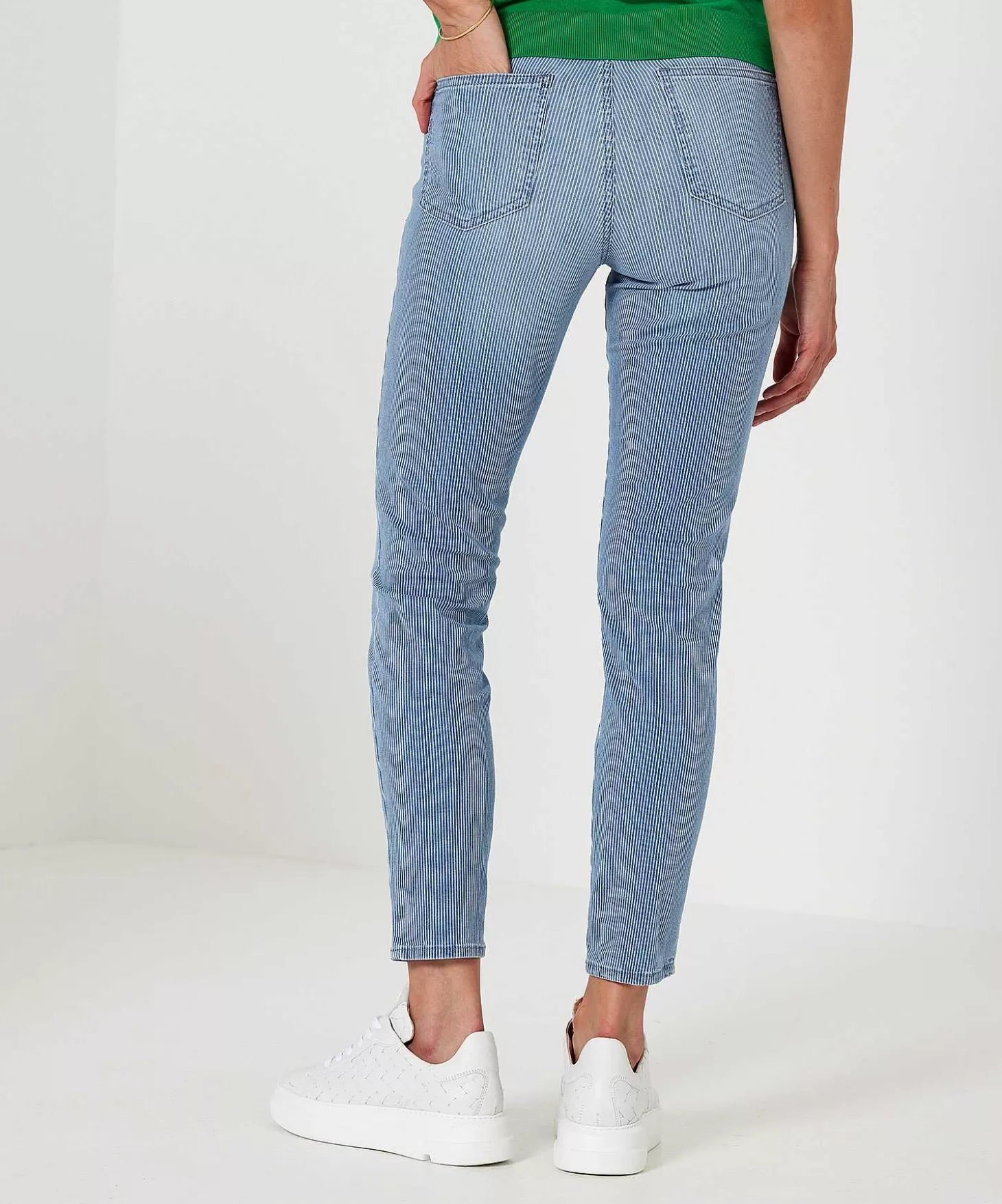 Brax Indigo Stripe Broek Shakira Flash Sale