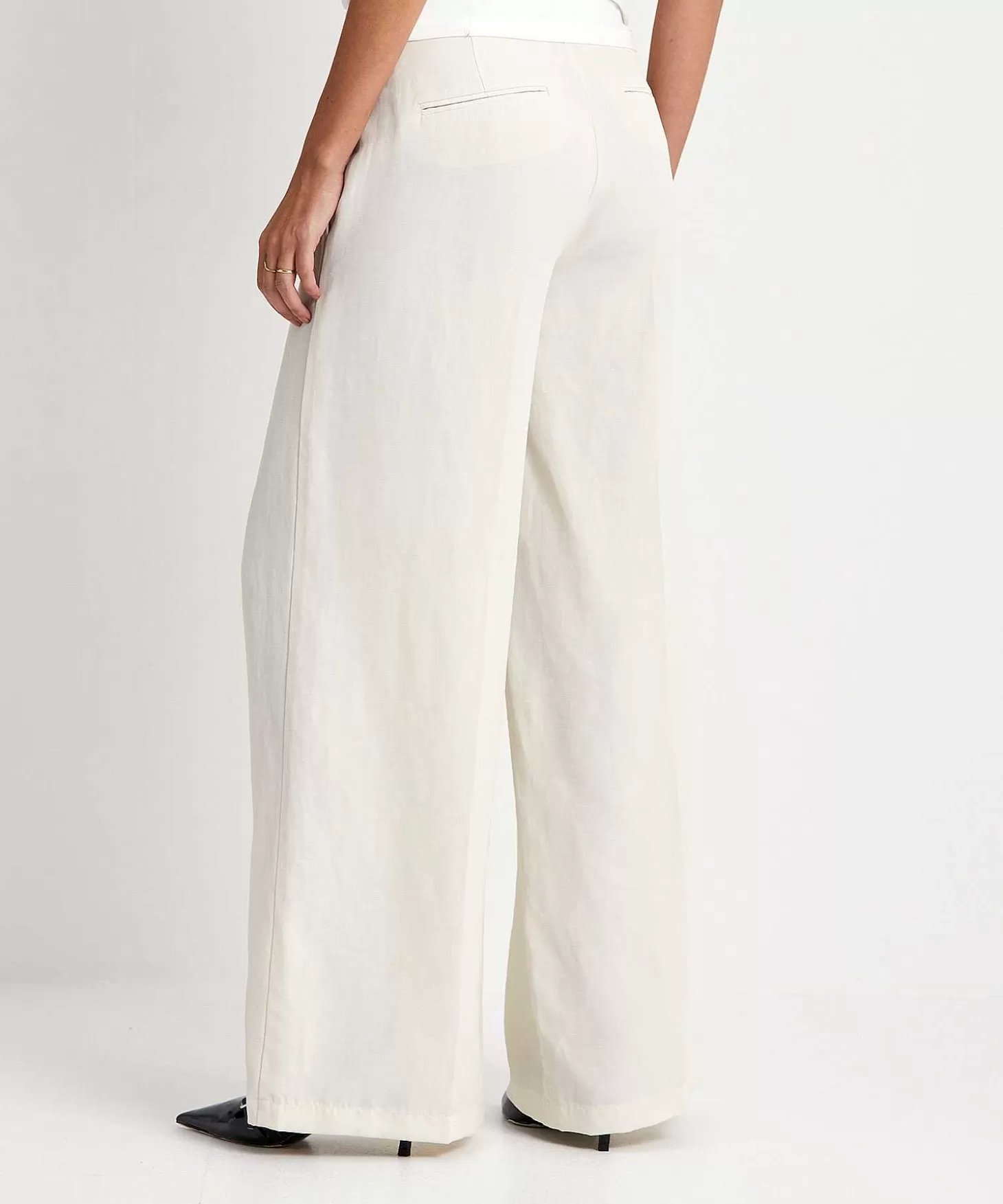 Cambio Linnenmix Wide Leg Broek Alva Hot