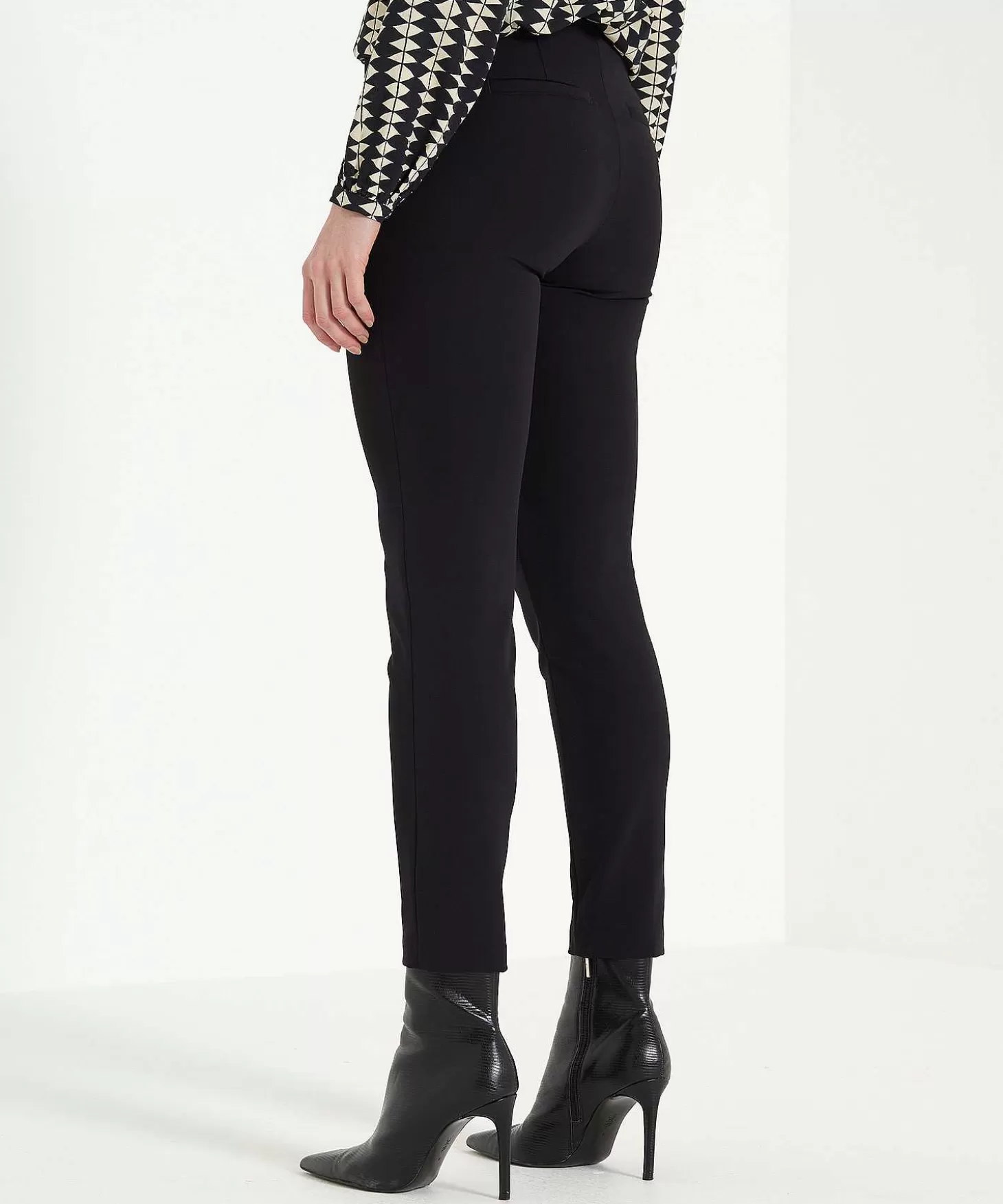 Cambio Soft Techno Broek Met Deelnaad Ros Hot