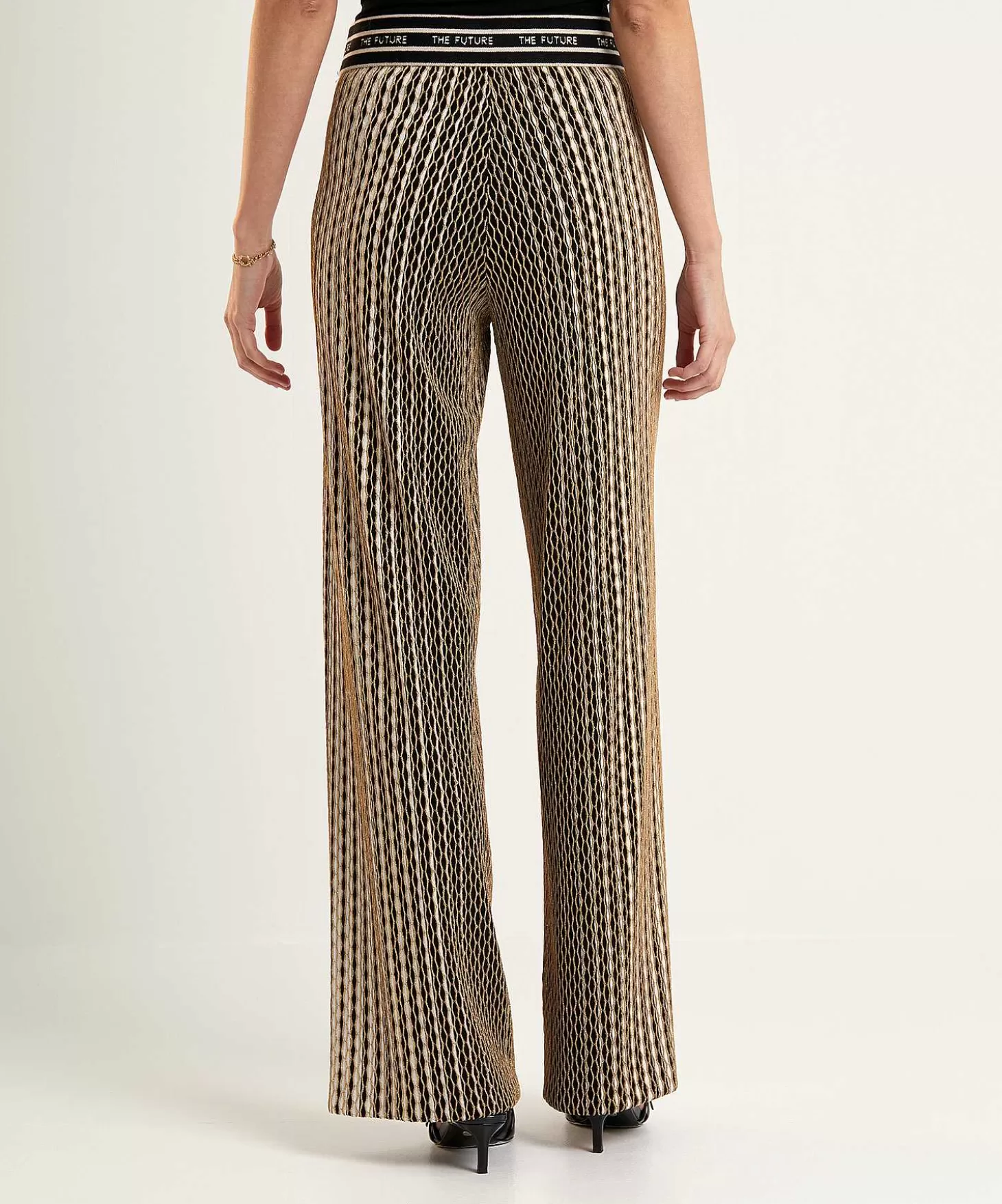 Cambio Wide Leg Broek Met Lurex Allison New