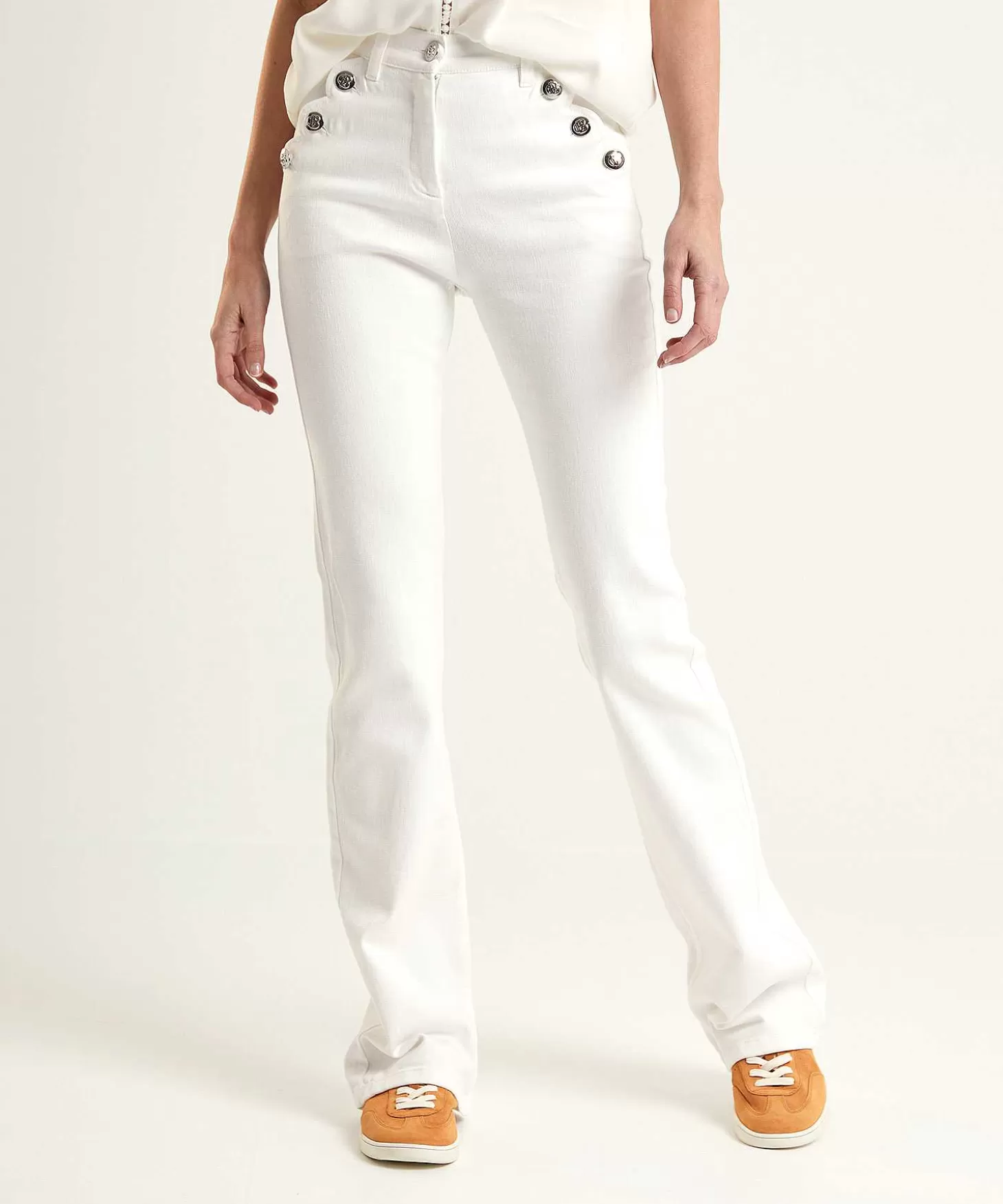 Caroline Biss Flared Jeans Met Knopen Sale