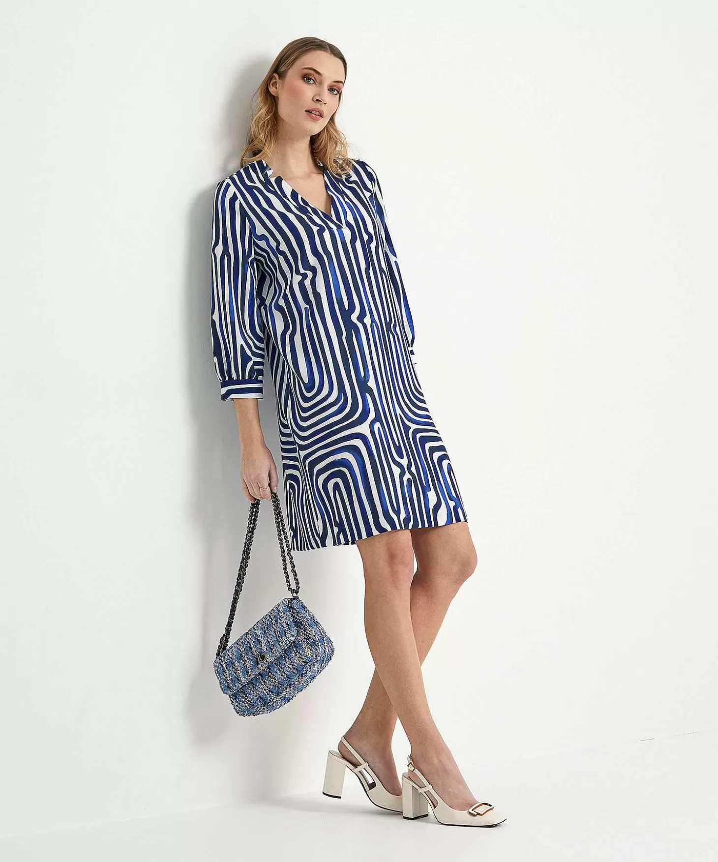 Caroline Biss Jurk Fancy Stripe Shop