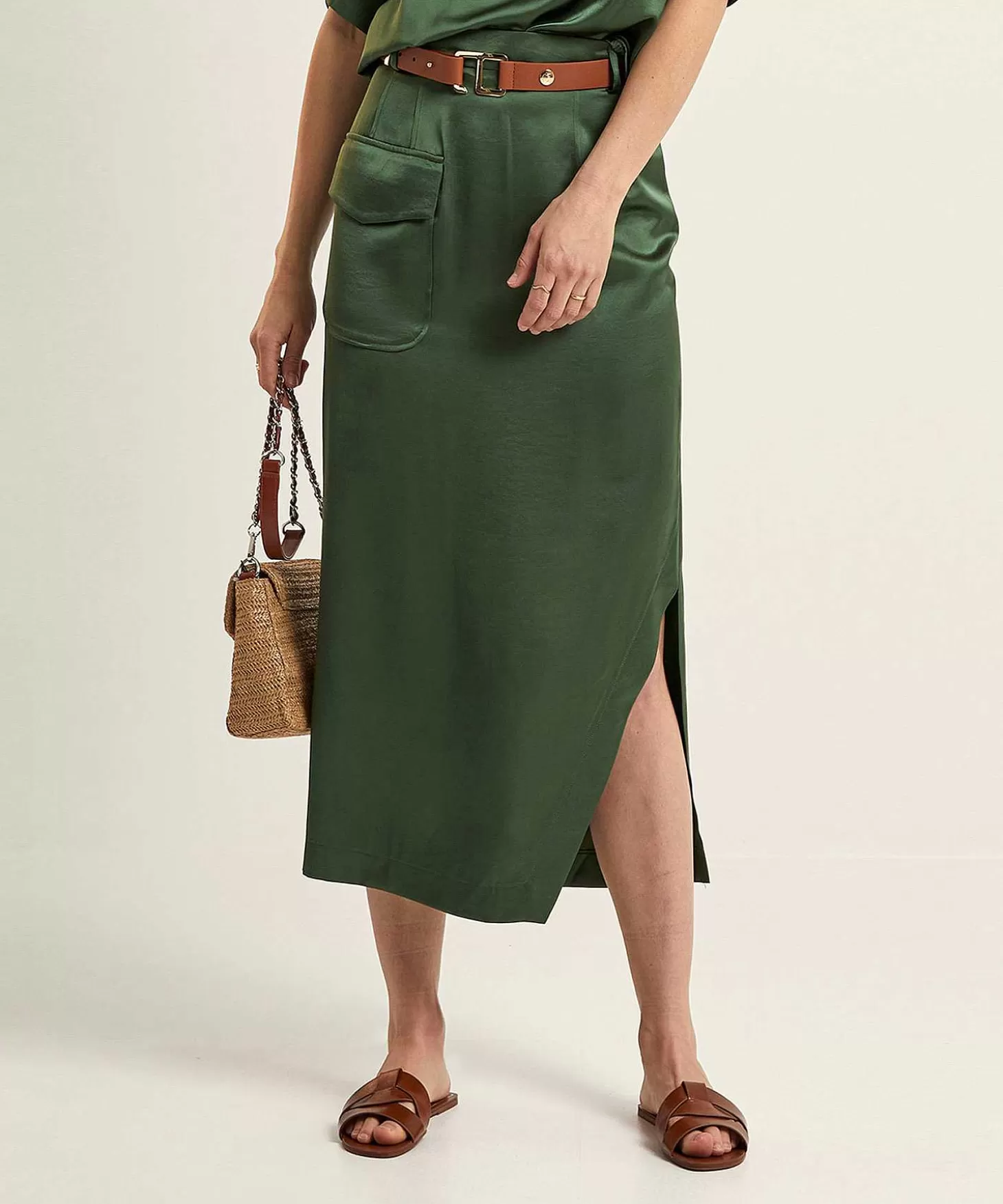 Caroline Biss Silky Rok Cargo Outlet