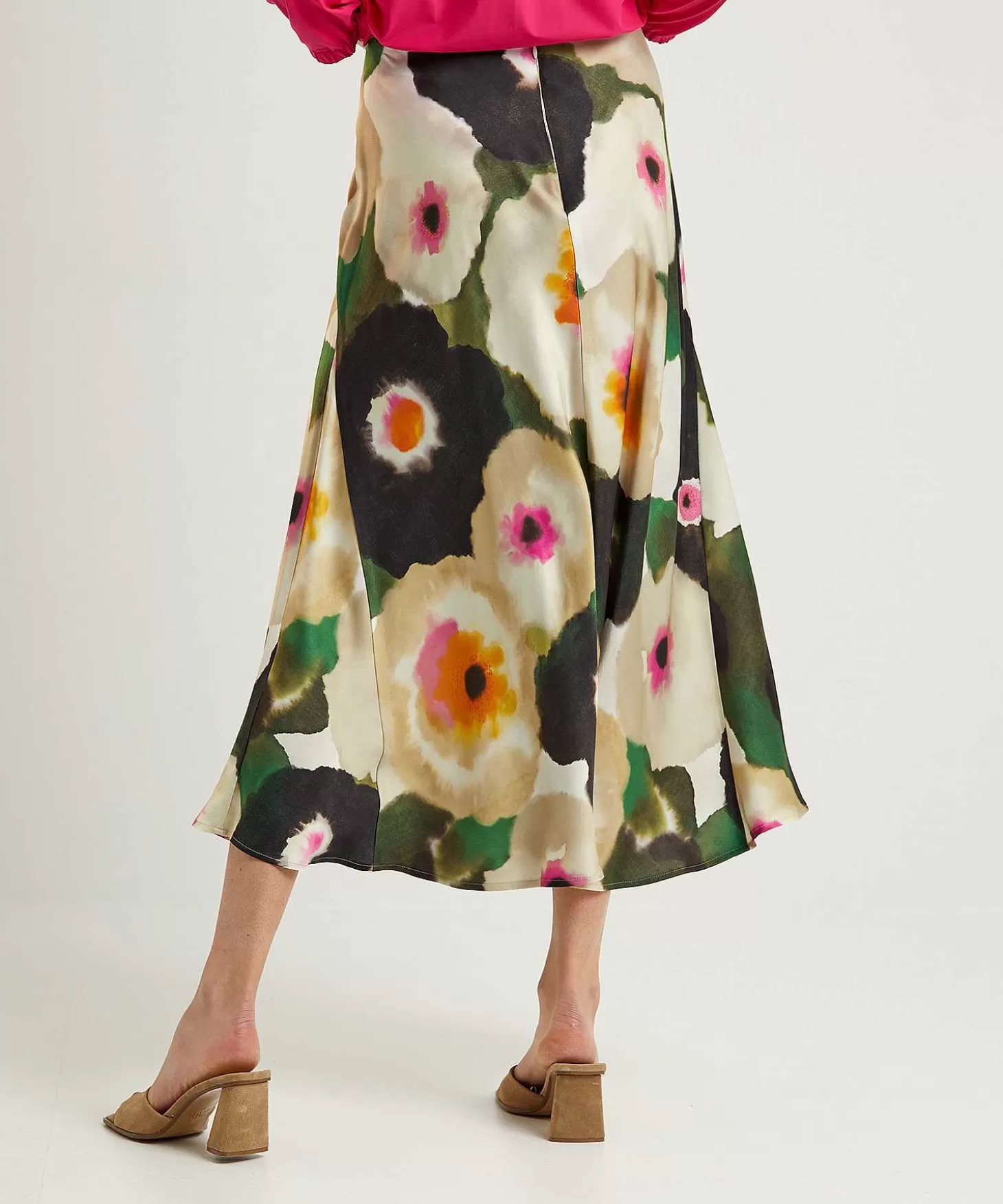 Caroline Biss Silky Rok Fancy Flower Fashion