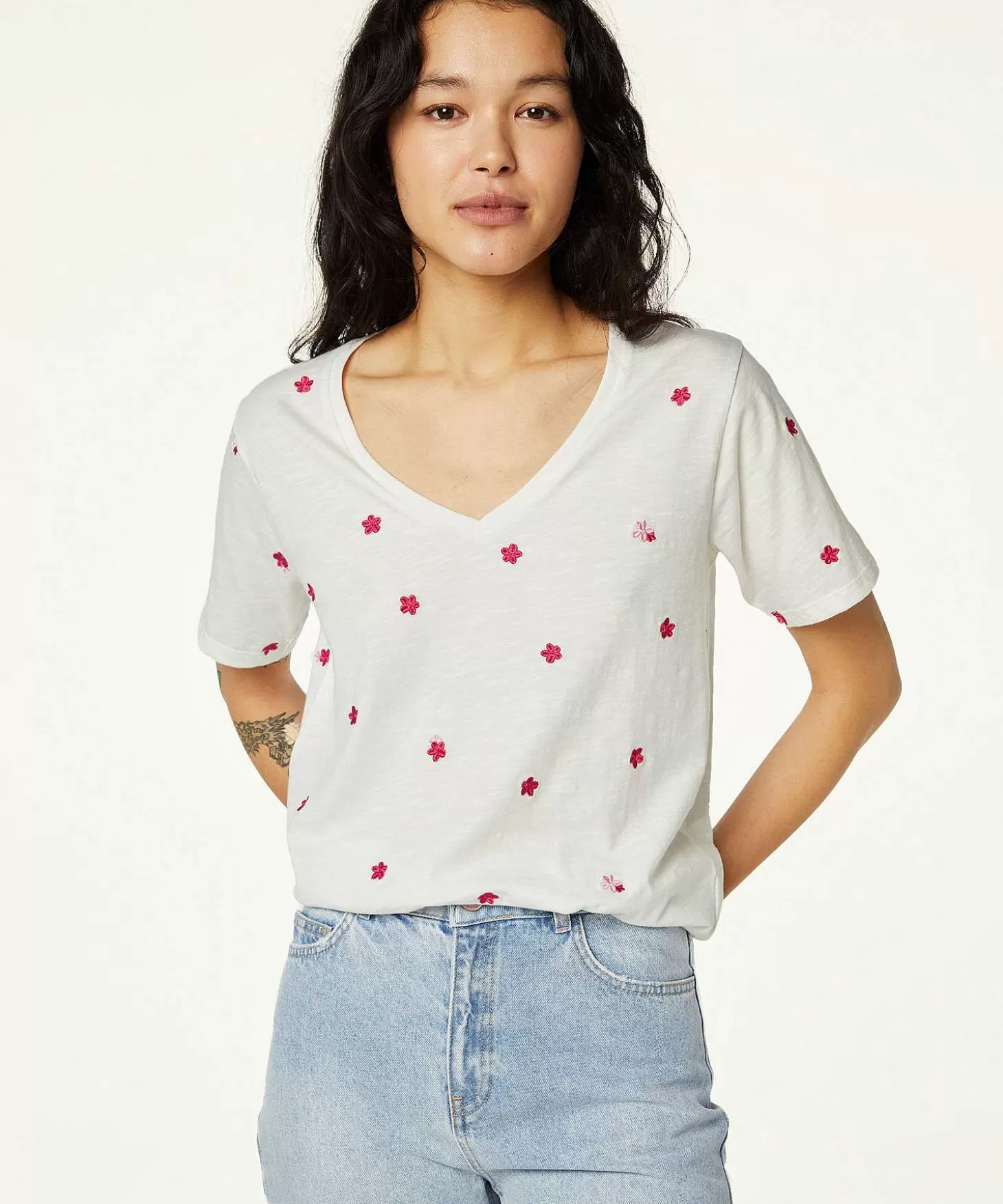 Fabienne Chapot T-Shirt Bloemen Borduursel Phill Cheap