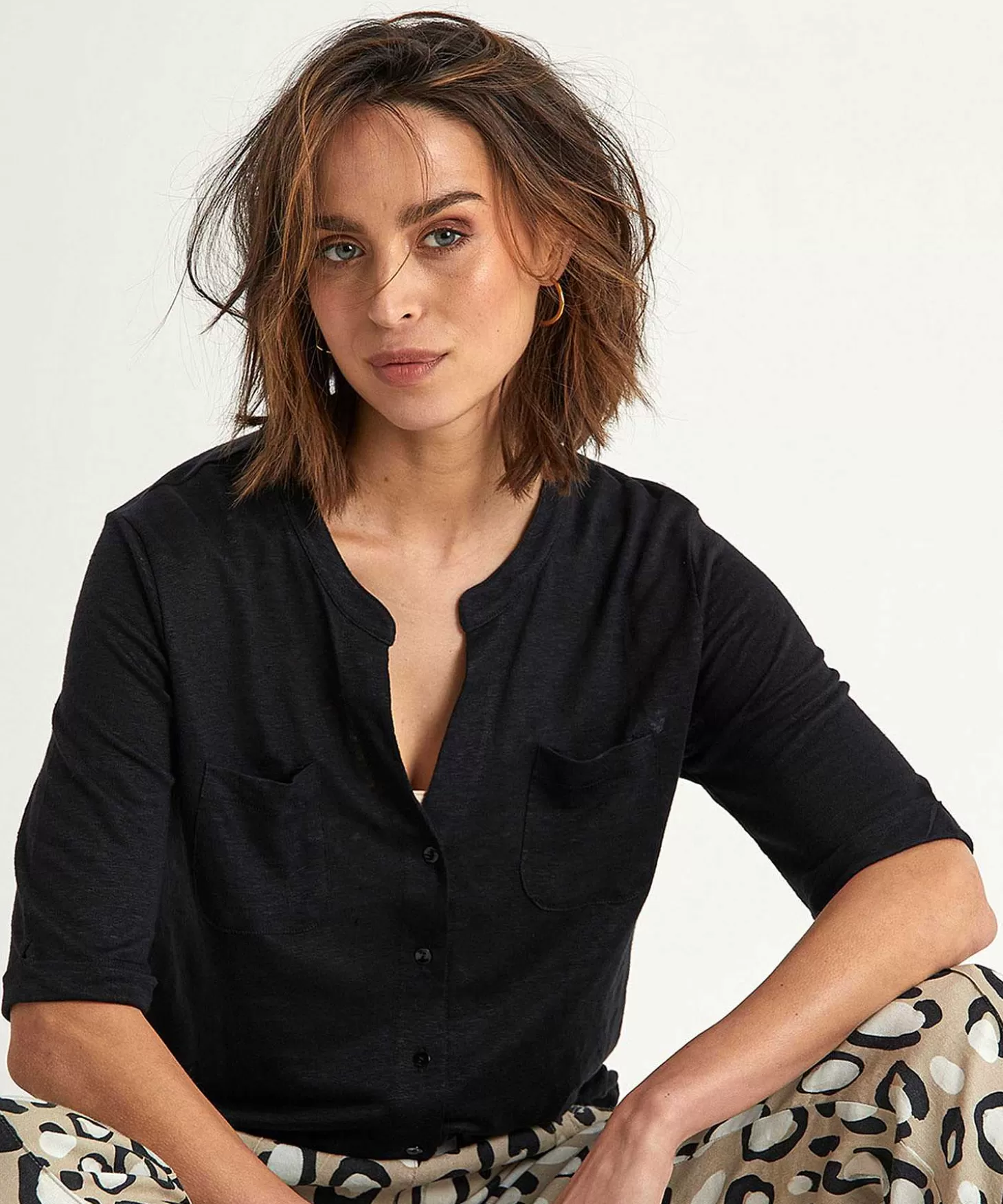 GIULIA E TU Linnen Blouse Shirt Best Sale