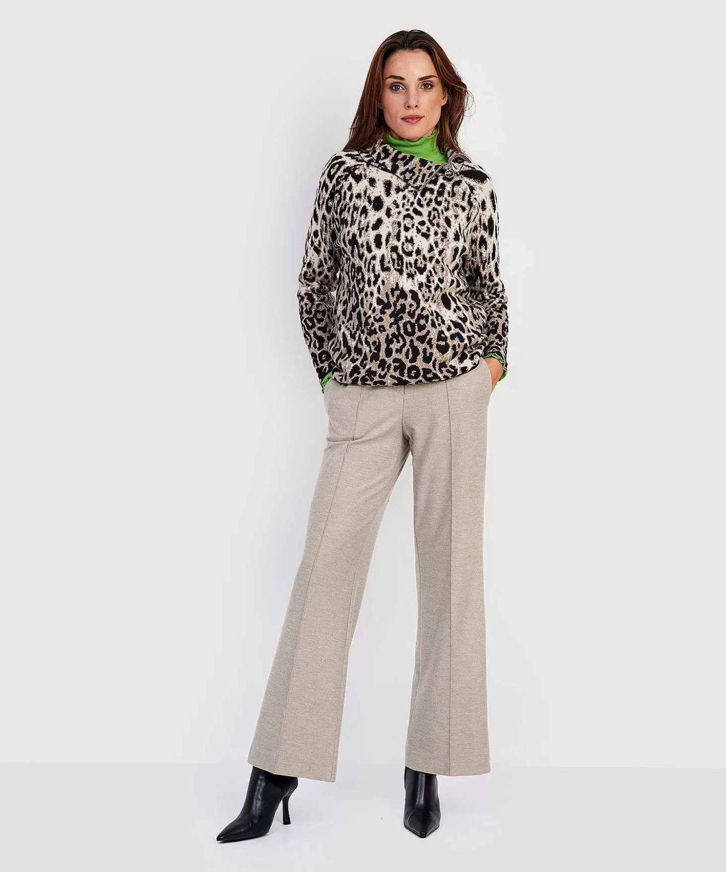 GIULIA E TU Trui Asymmetrische Rits Animalprint Cheap