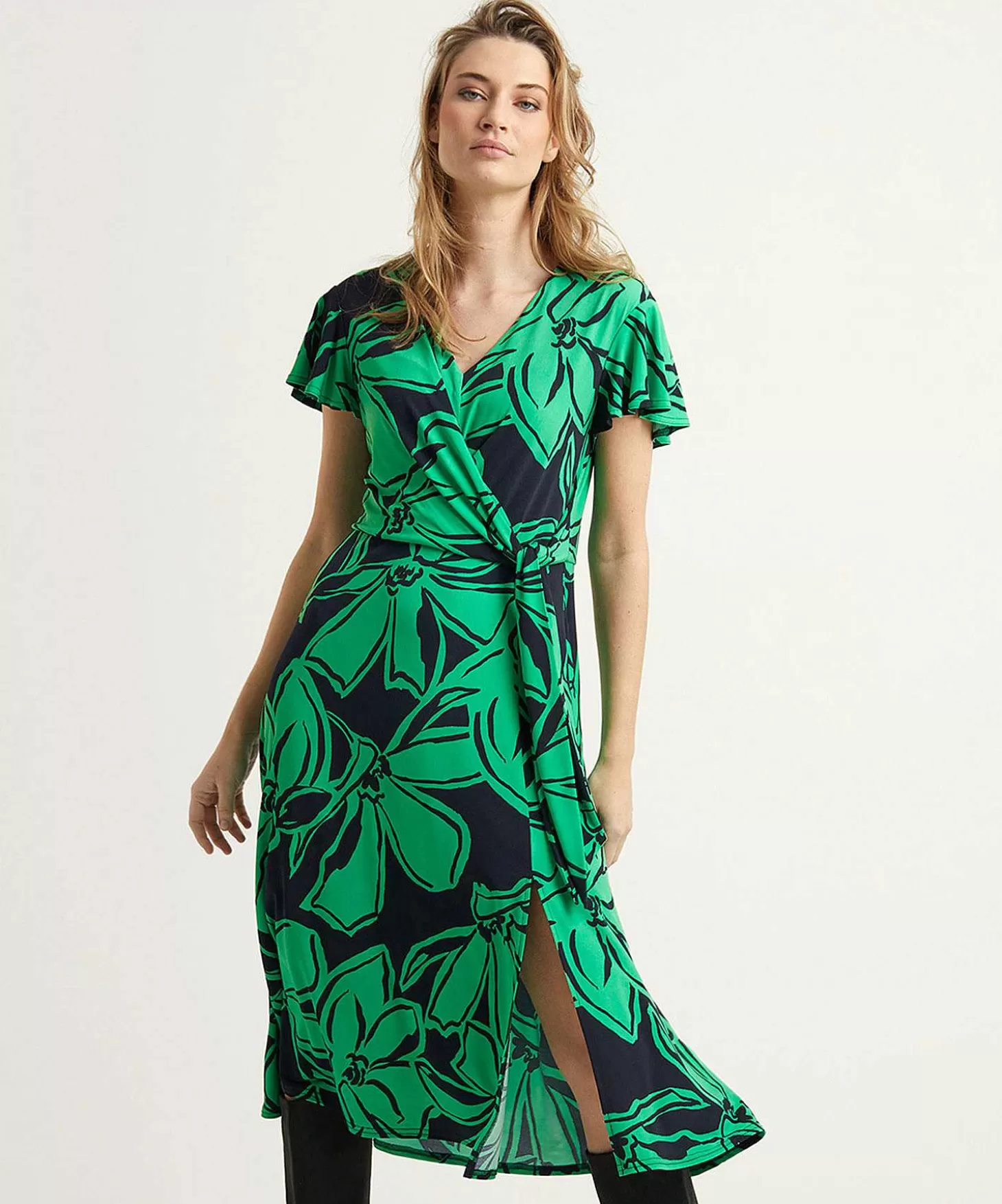 Joseph Ribkoff Overslagjurk Strikdetail Bloemenprint Clearance