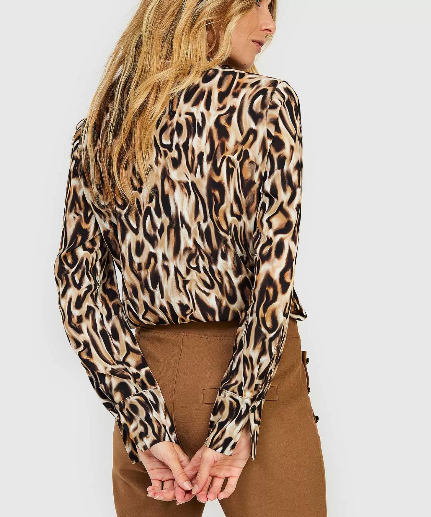 KYRA Blouse Crepe Animalprint Beline Best