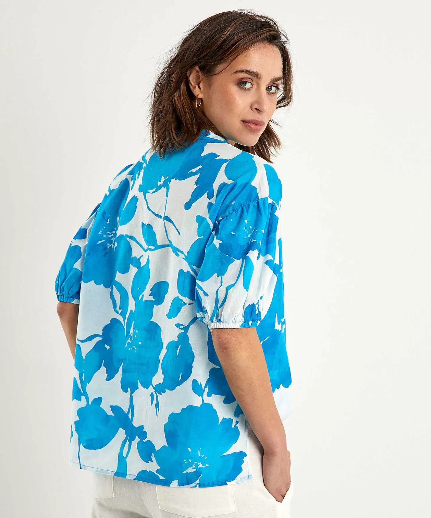 KYRA Cotton Voile Blouse Bloemen Bea Clearance