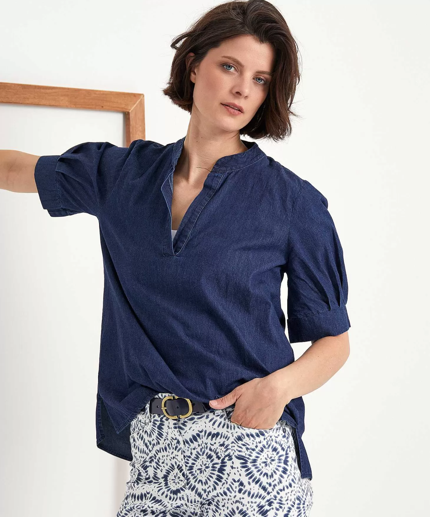 KYRA Denim Blouse Sanne Discount