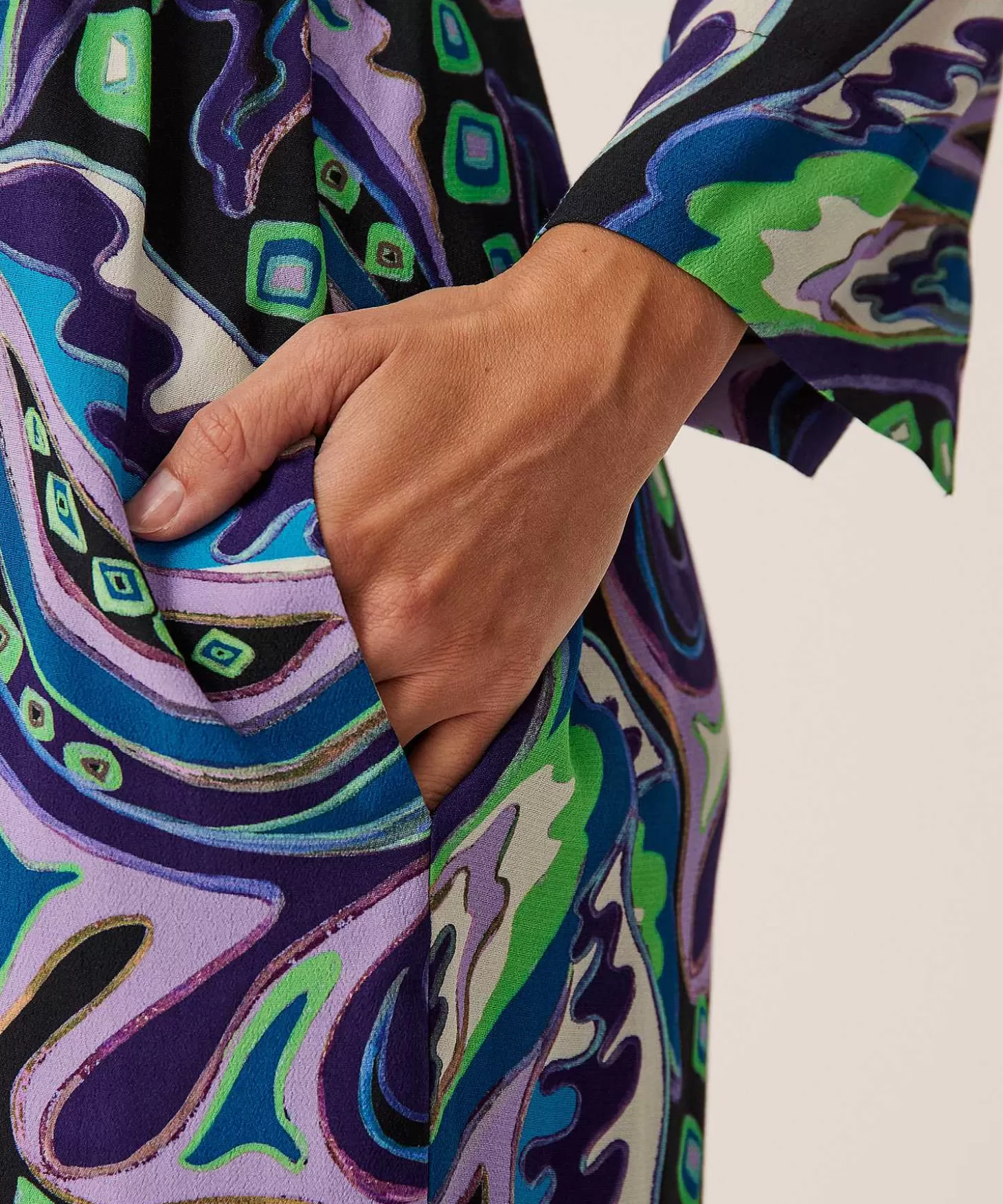 KYRA Jurk Met Ceintuur Multicolor Isra Outlet