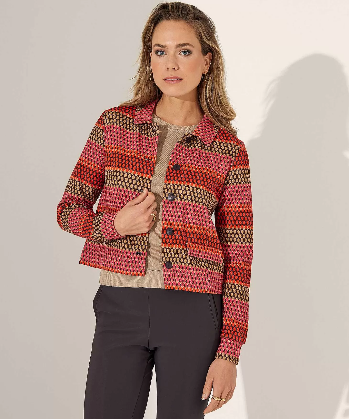KYRA Multicolor Structuur Jasje Leona Store