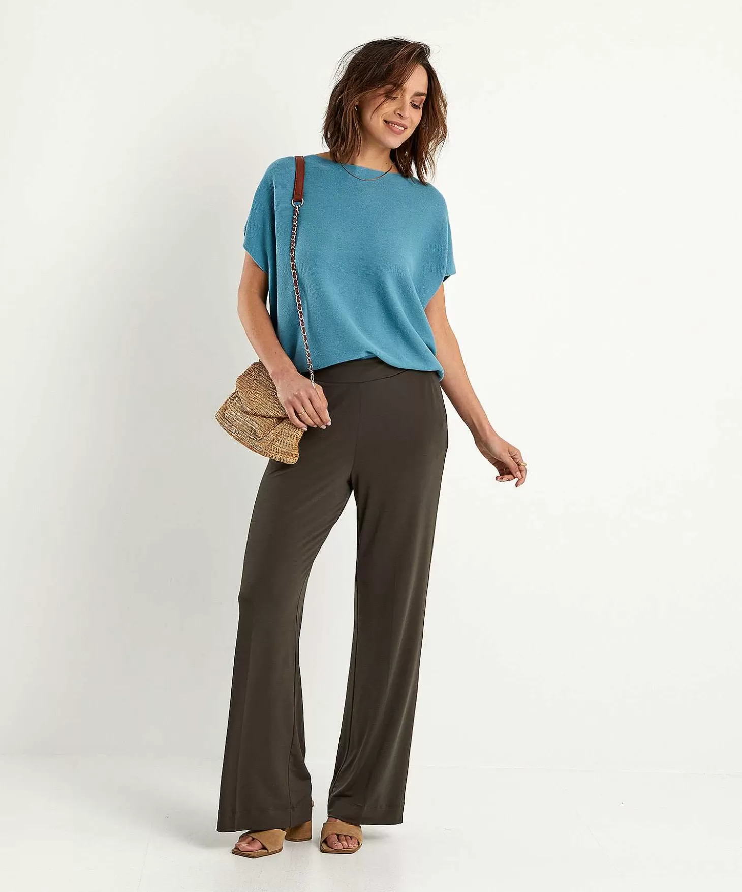 KYRA Slinky Wide Leg Broek Petra Discount