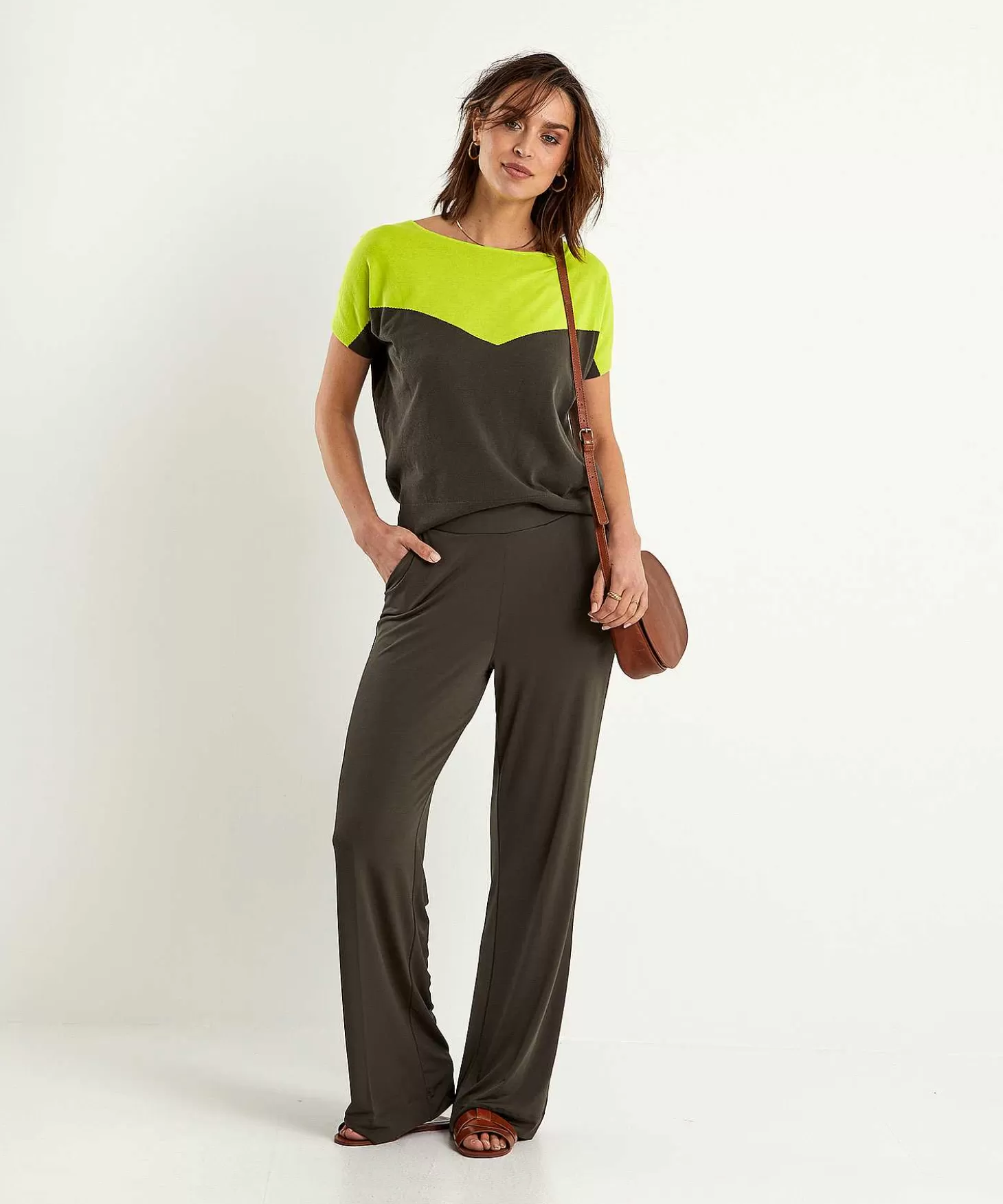 KYRA Truitje V-Vorm Colorblock Alika Fashion