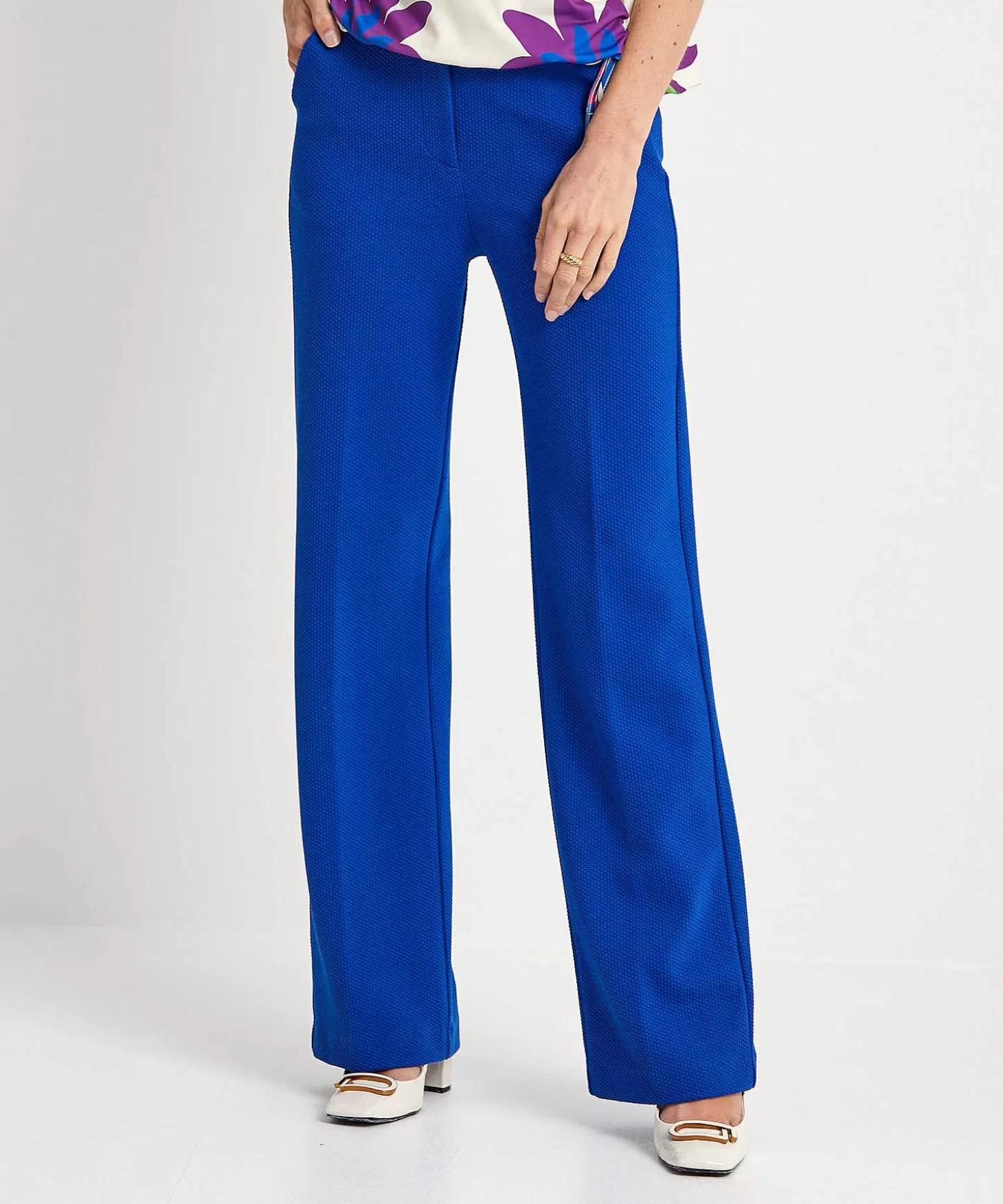 KYRA Wide Leg Broek Structuur Hetty Discount