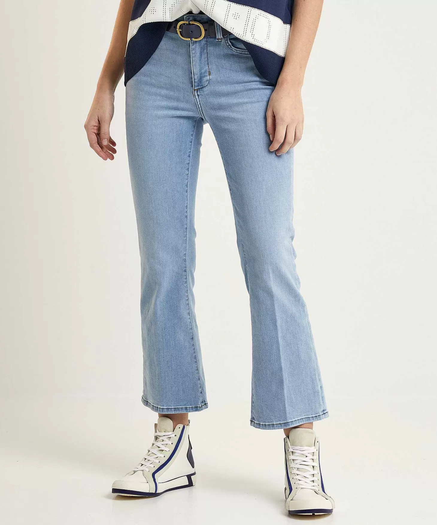 LIU JO Cropped Flared Jeans Authentic Fly Hot