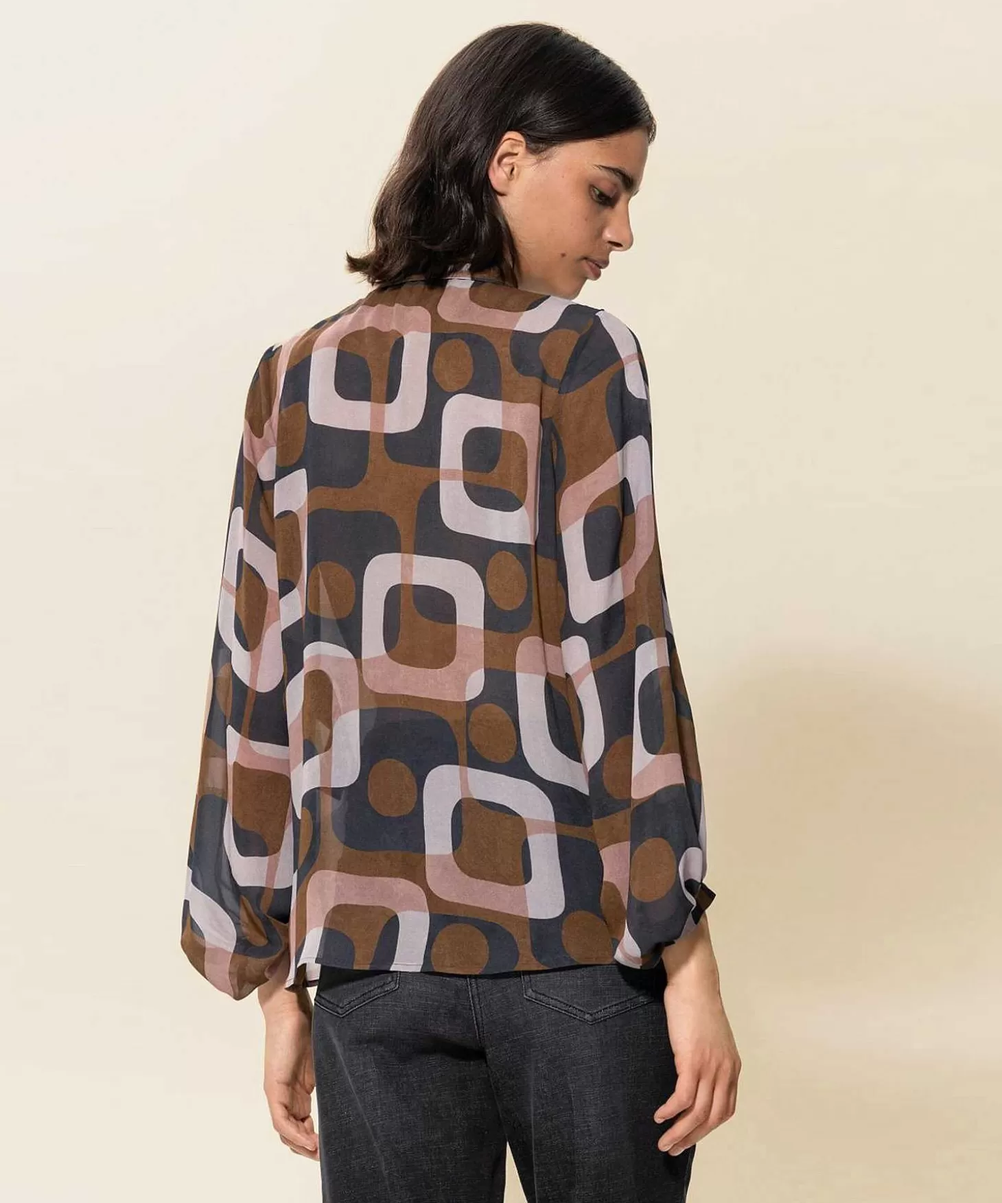 Luisa Cerano Blouse Grafische Print Flash Sale