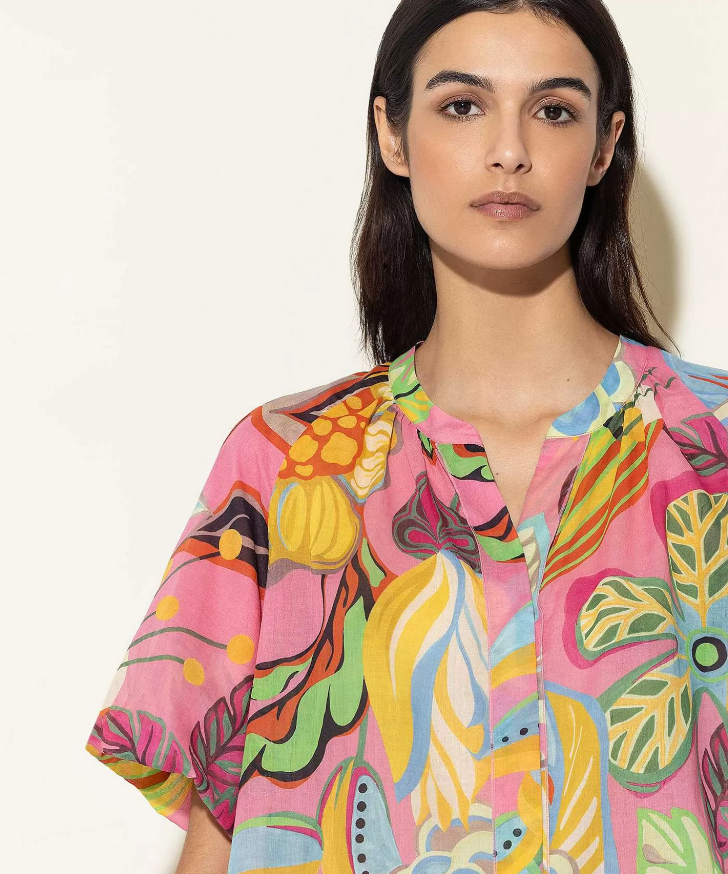 Luisa Cerano Blouse Tropische Bloemprint Outlet