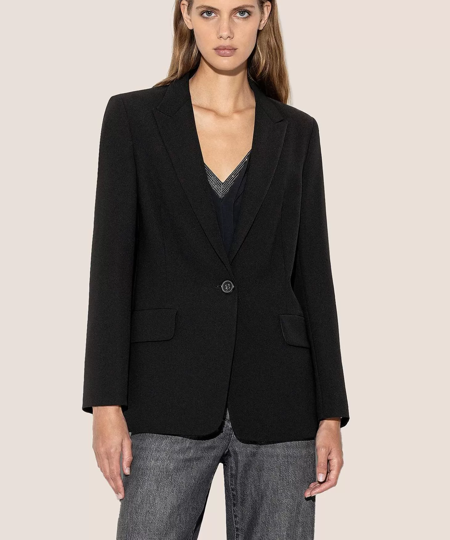 Luisa Cerano Light Crepe Blazer New