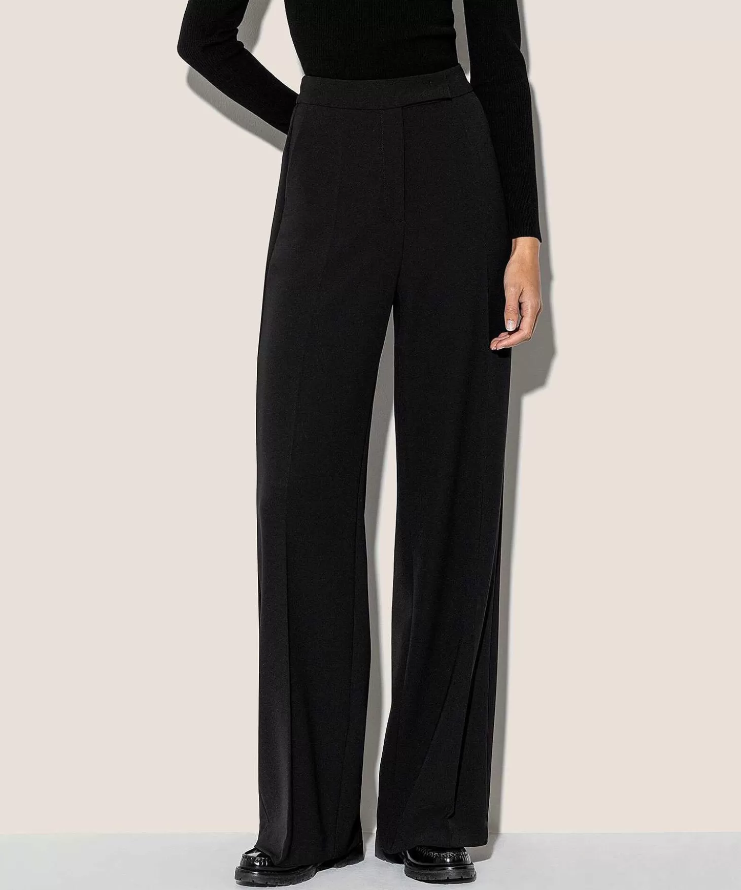 Luisa Cerano Light Crepe Wide Leg Broek Best Sale