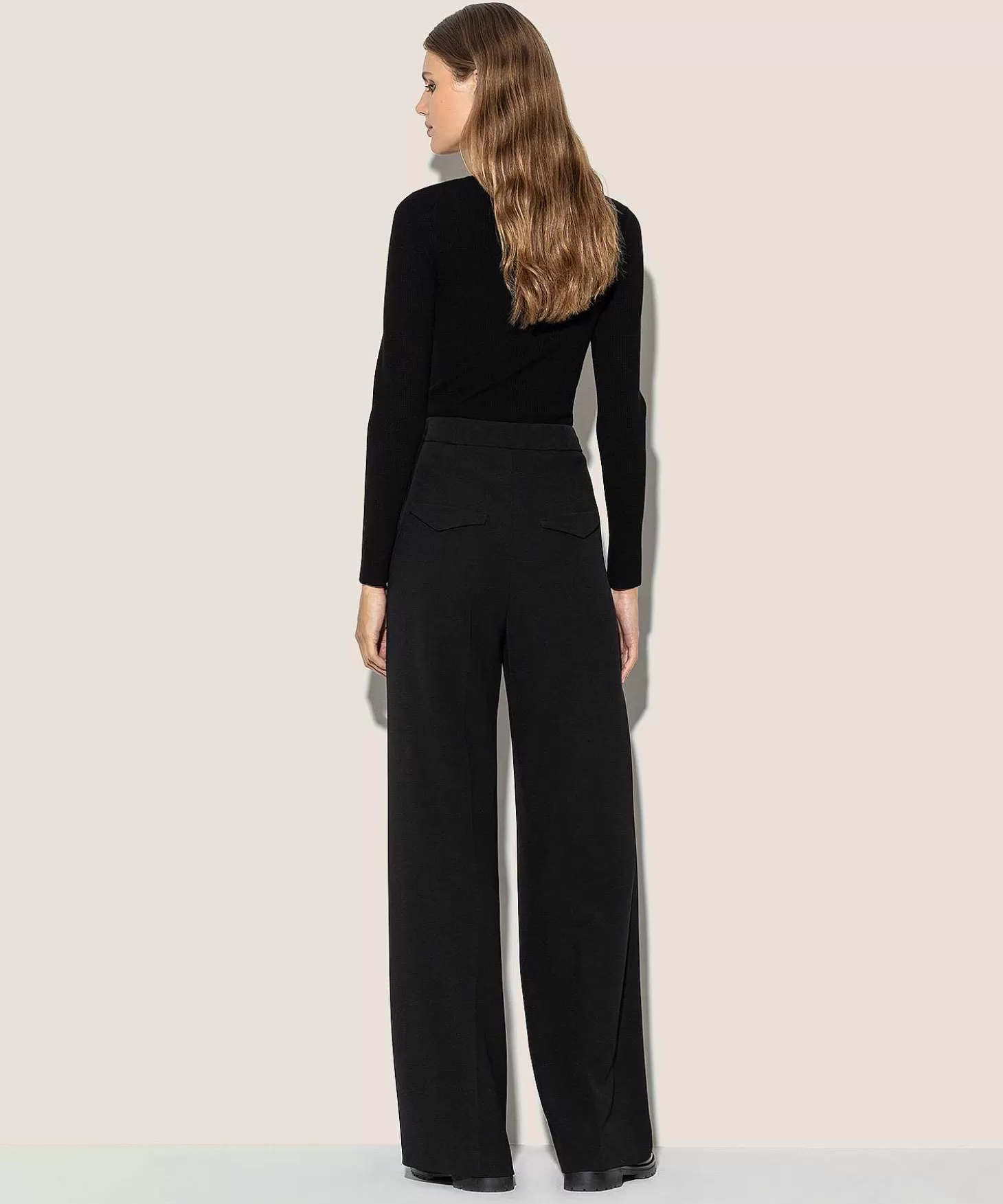 Luisa Cerano Light Crepe Wide Leg Broek Best Sale