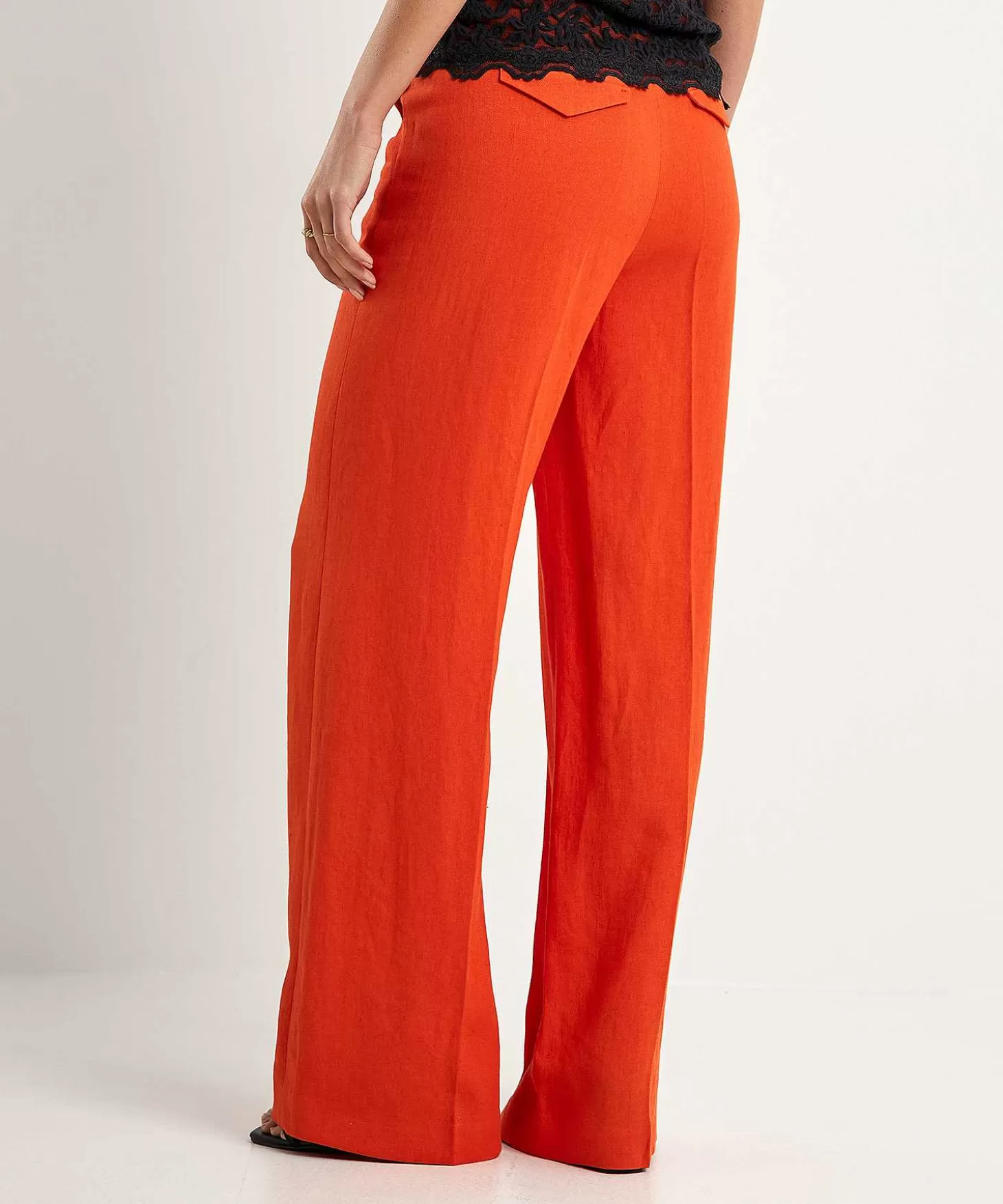 Luisa Cerano Linnenmix Wide Leg Broek Shop