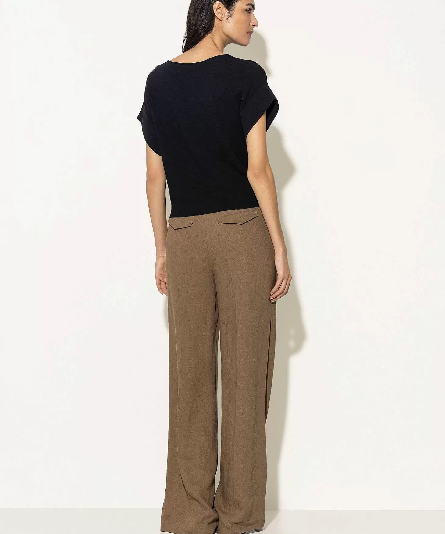 Luisa Cerano Linnenmix Wide Leg Broek Best