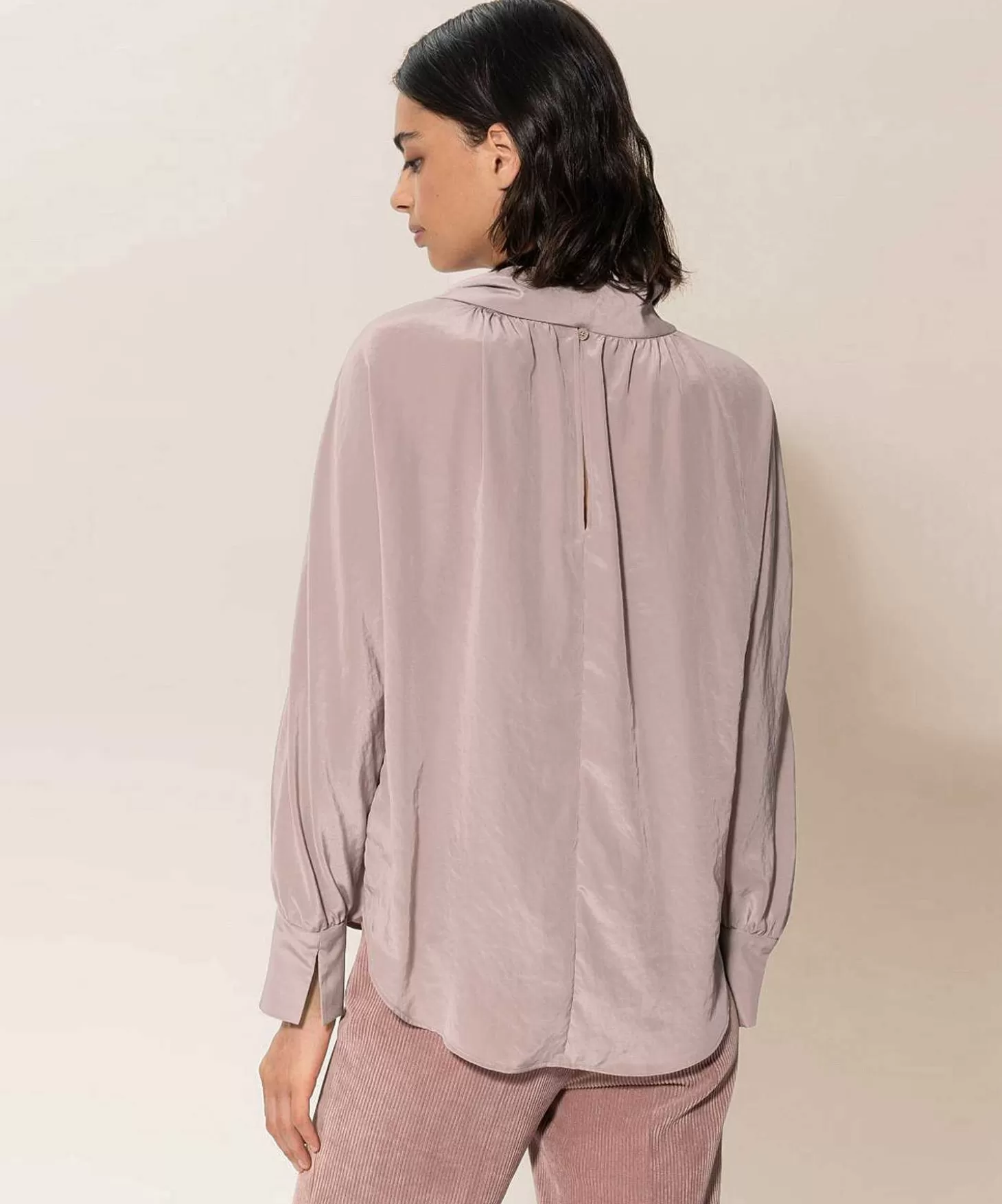 Luisa Cerano Silky Blouse Met Strik New