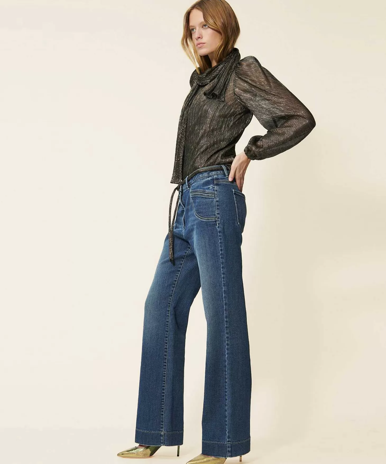 Luisa Cerano Wide Leg Jeans Shop