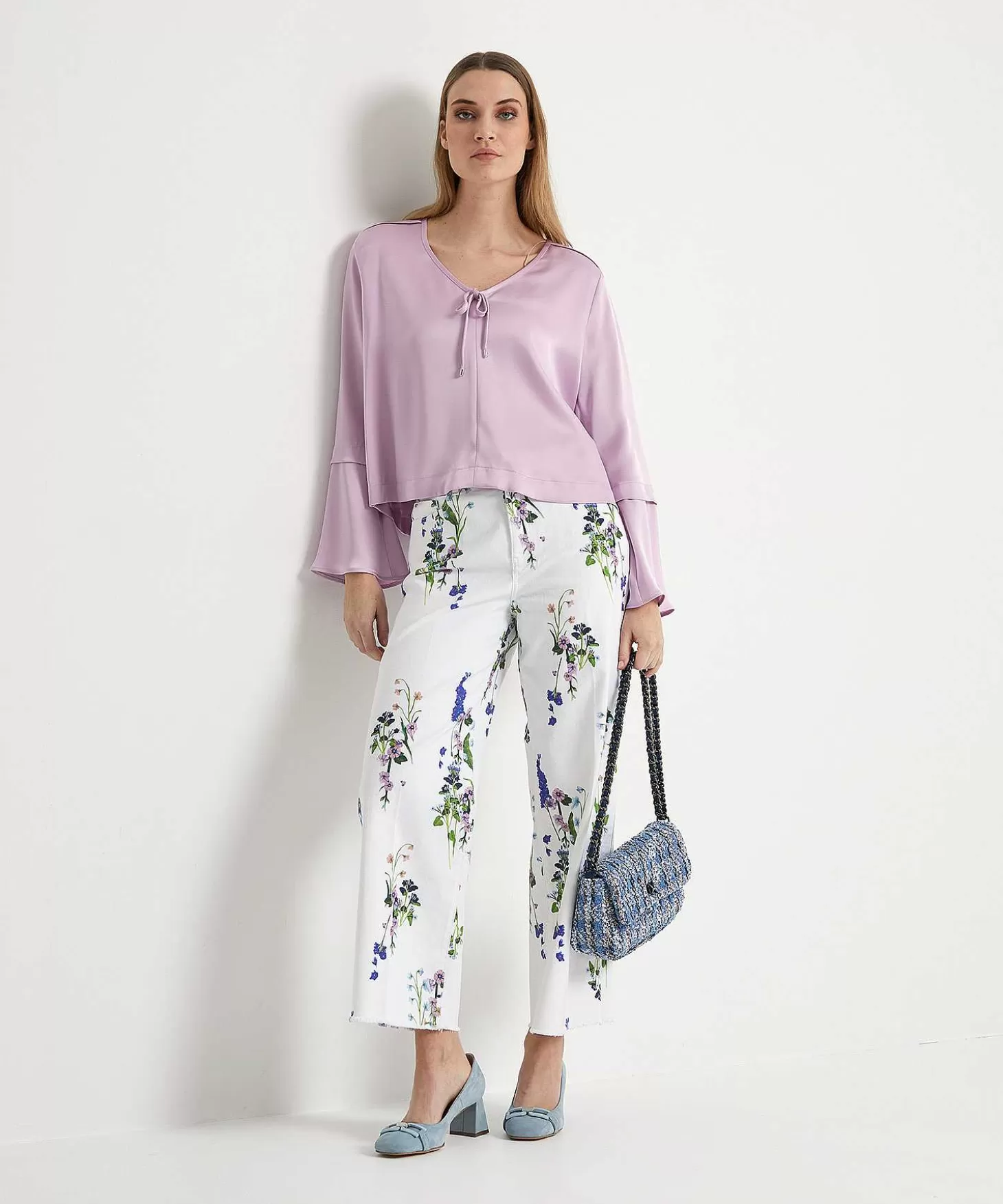 Marc Cain Collections Marc Cain Cropped Jeans Met Bloemenprint Wylie Fashion