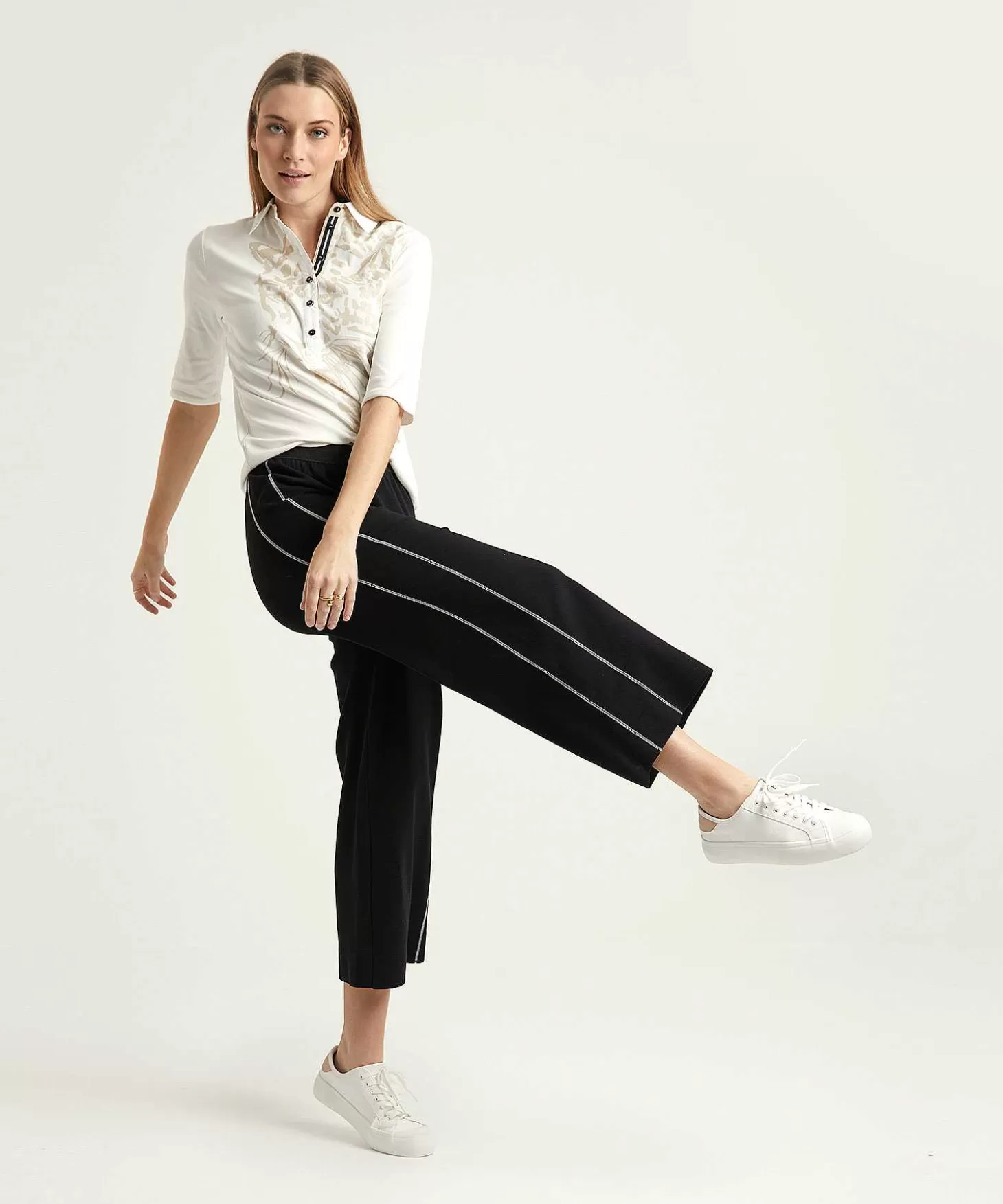 Marc Cain Sports Cropped Broek Jersey Fashion