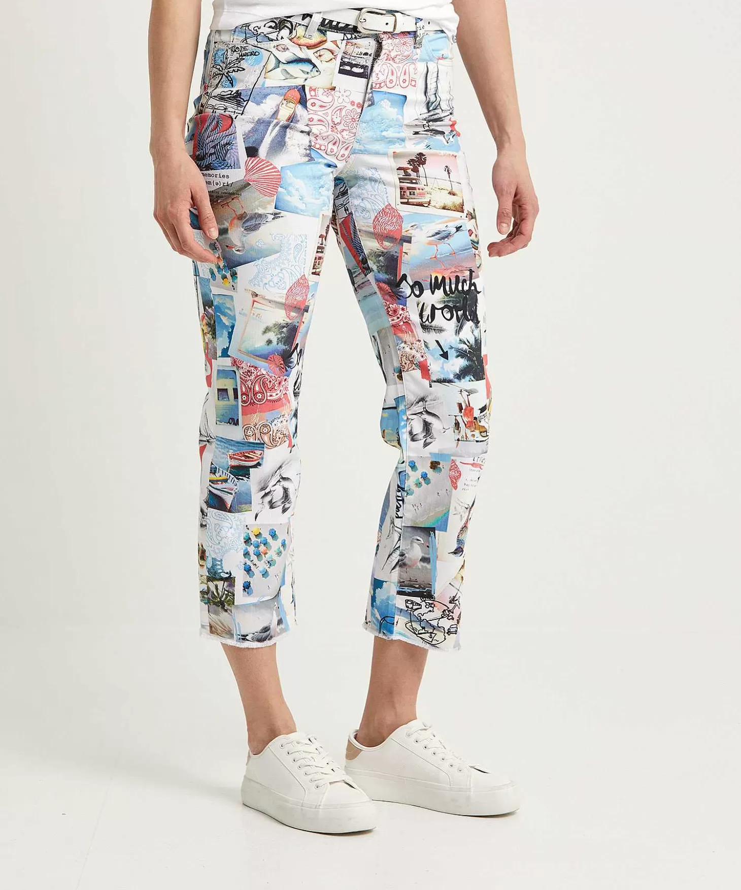 Marc Cain Sports Cropped Jeans Fotoprint Fyli Fashion