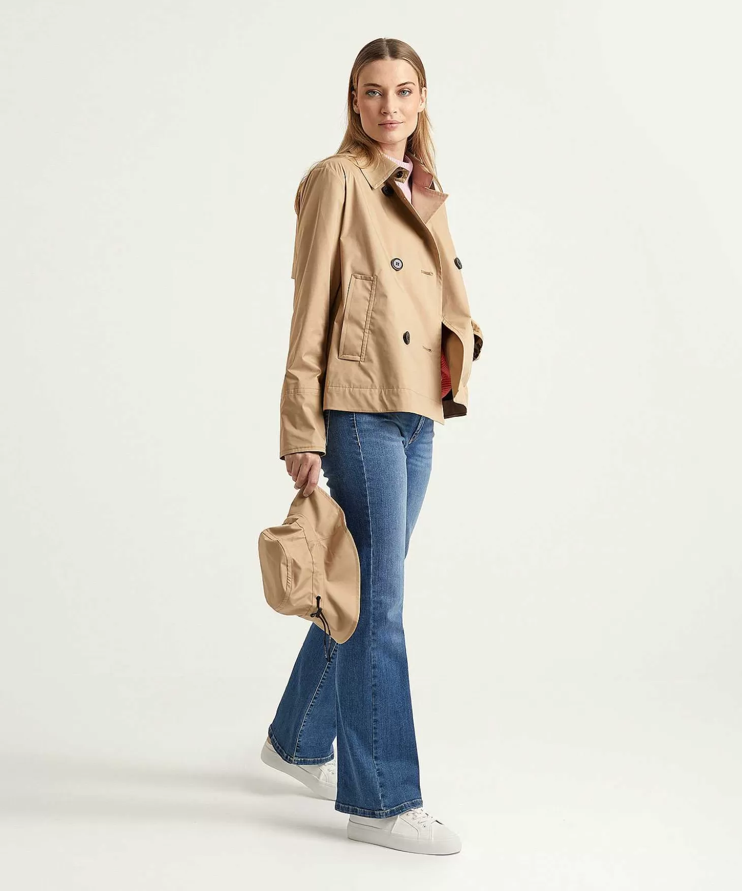 Marc Cain Sports Kort Jack Double-Breasted Met Vissershoedje Best