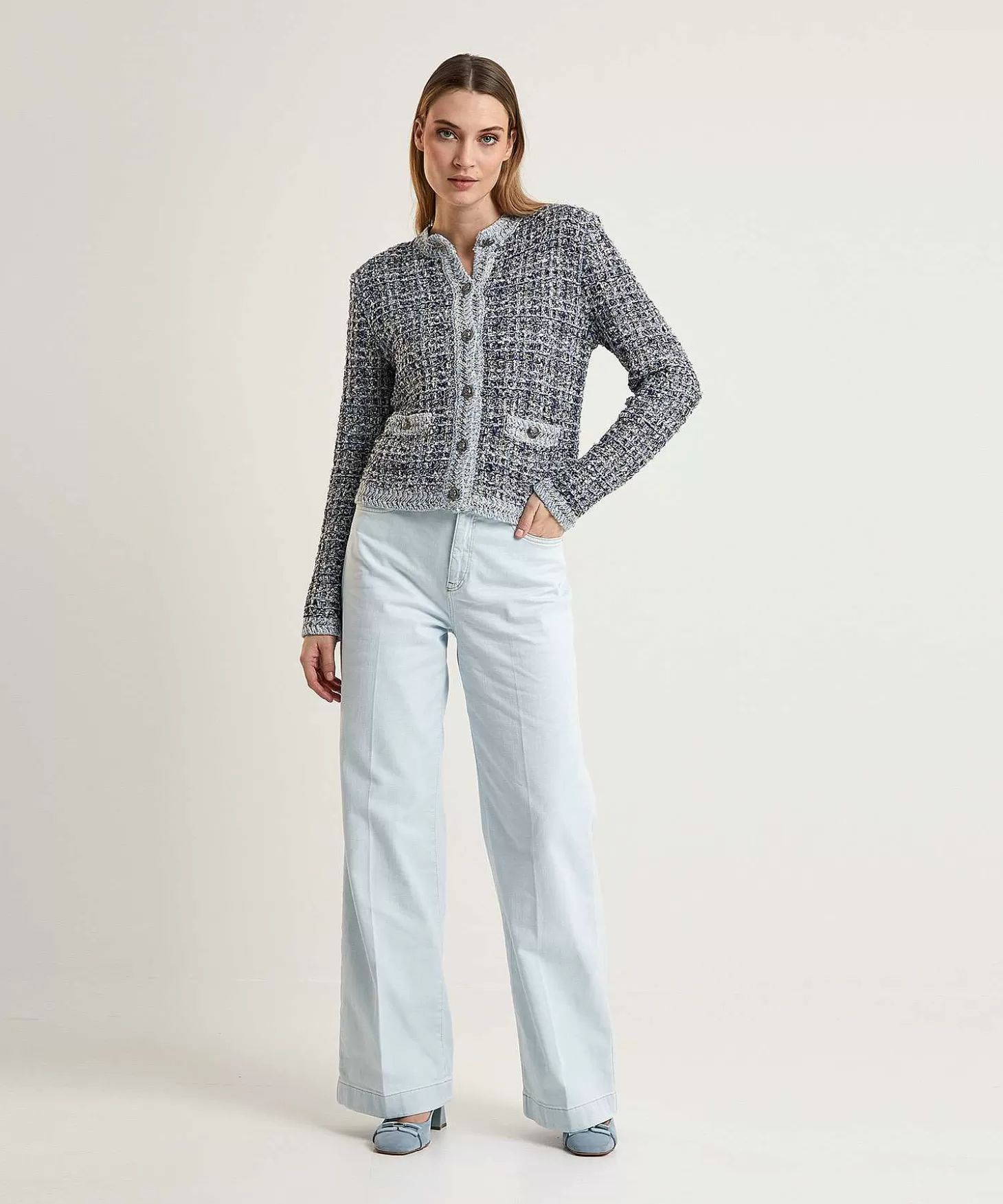 Marc Cain Collections Marc Cain Wide Leg Jeans Met Sjaaltje Warri Online