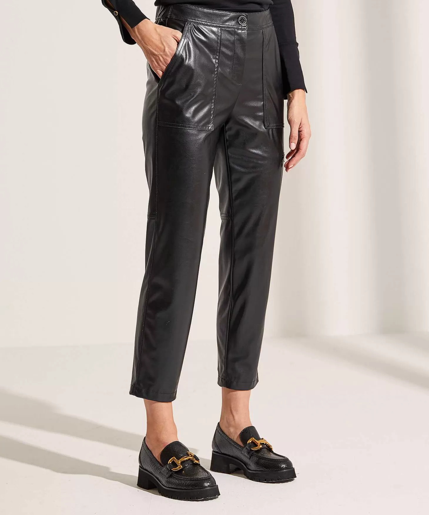 Marc Cain Sports Marc Cain Worker Broek Vegan Leather Rikaze Shop