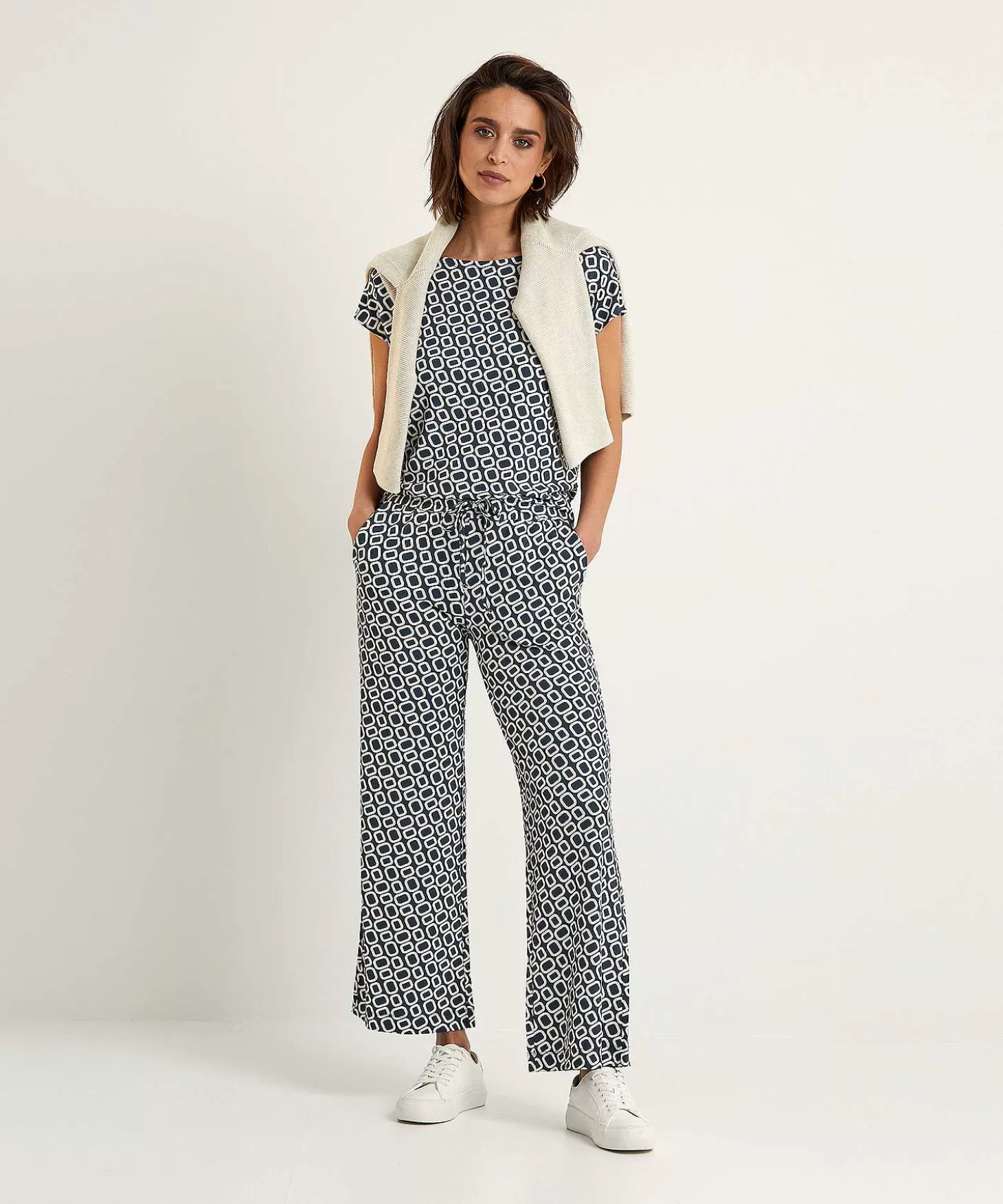 No Man's Land Cropped Palazzo Broek Slinky Retro Sale