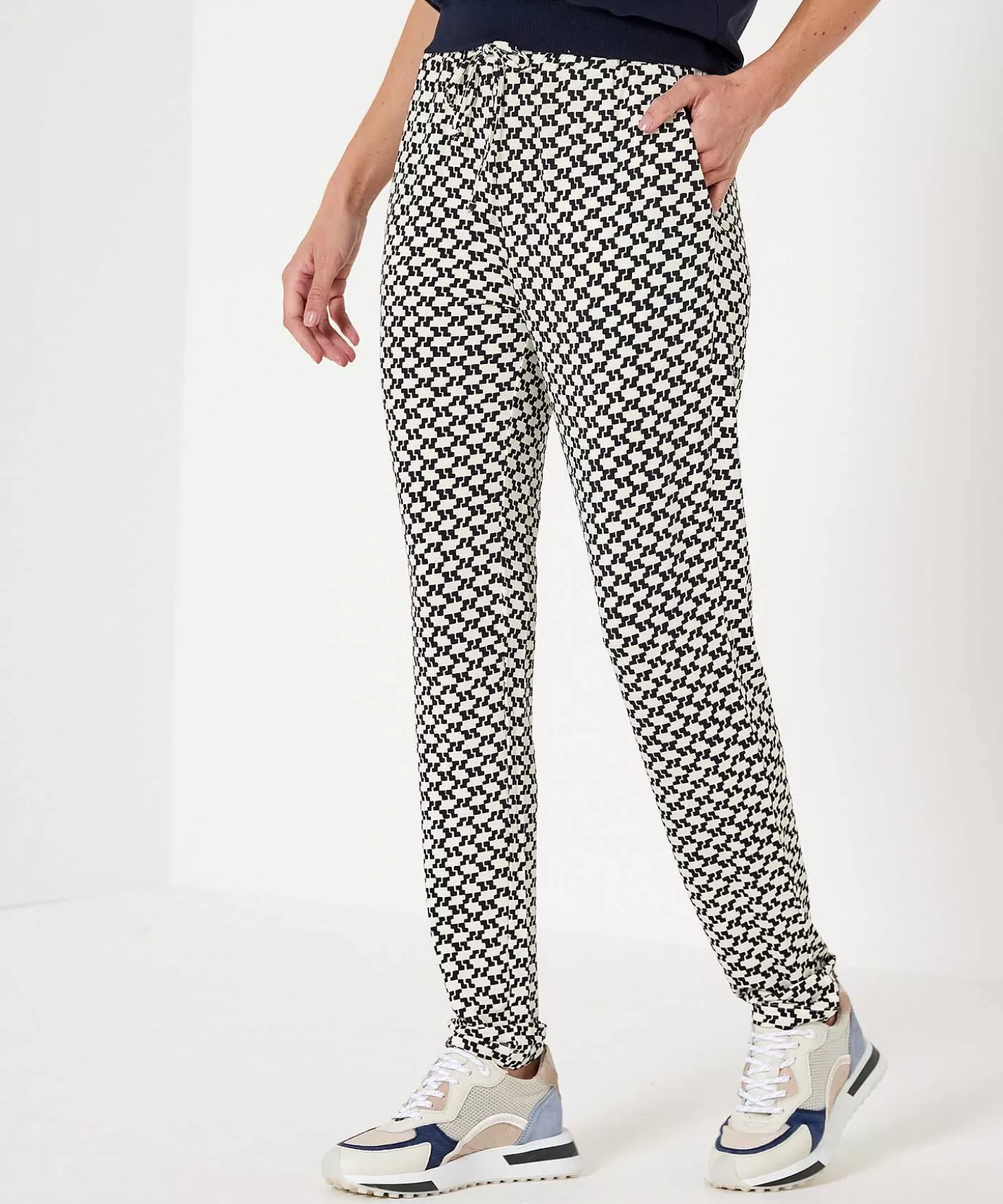 No Man's Land Slinky Broek Grafische Print Online