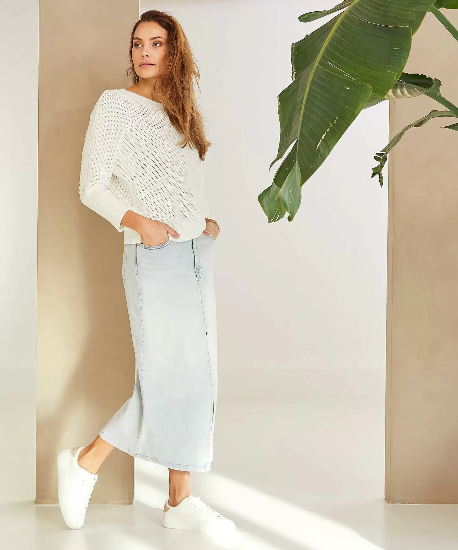 OUI Denim Rok Met Split Fashion