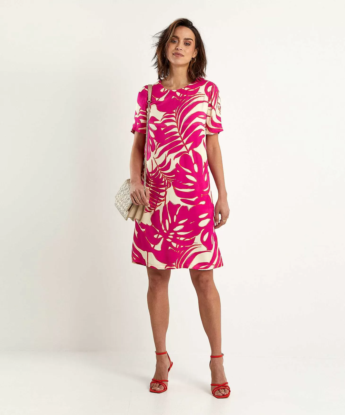 OUI Silky Jurk Bladprint Best Sale