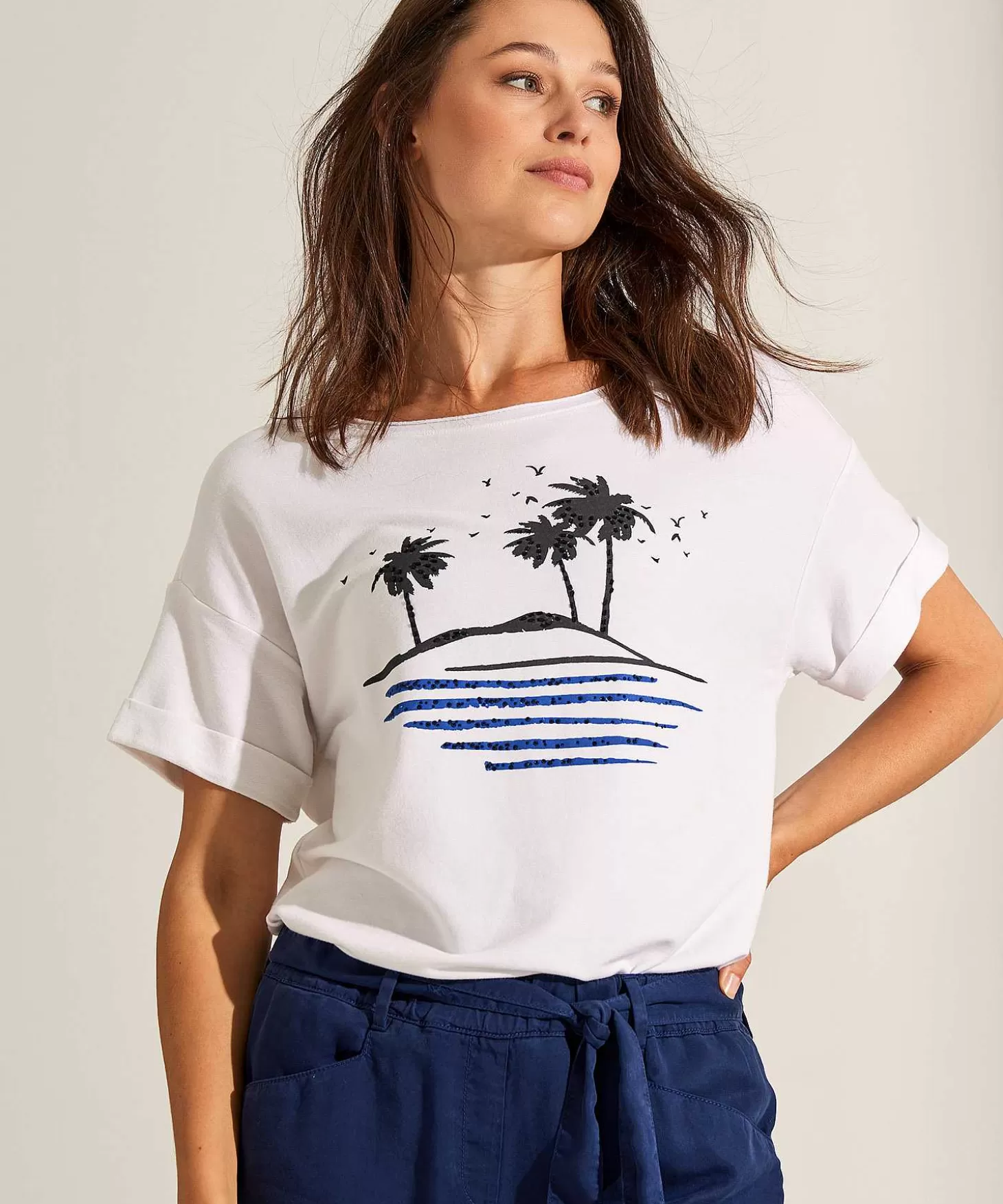 OUI T-Shirt Palmbomen Kraaltjes Cheap