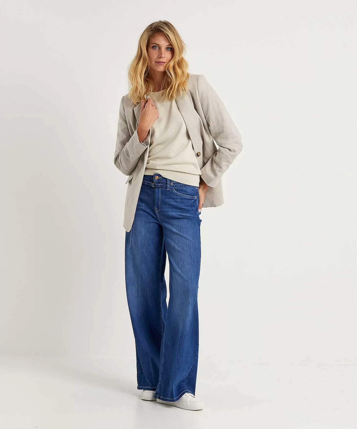 Raffaello Rossi Wide Leg Jeans Ceintuur Sventy B Clearance