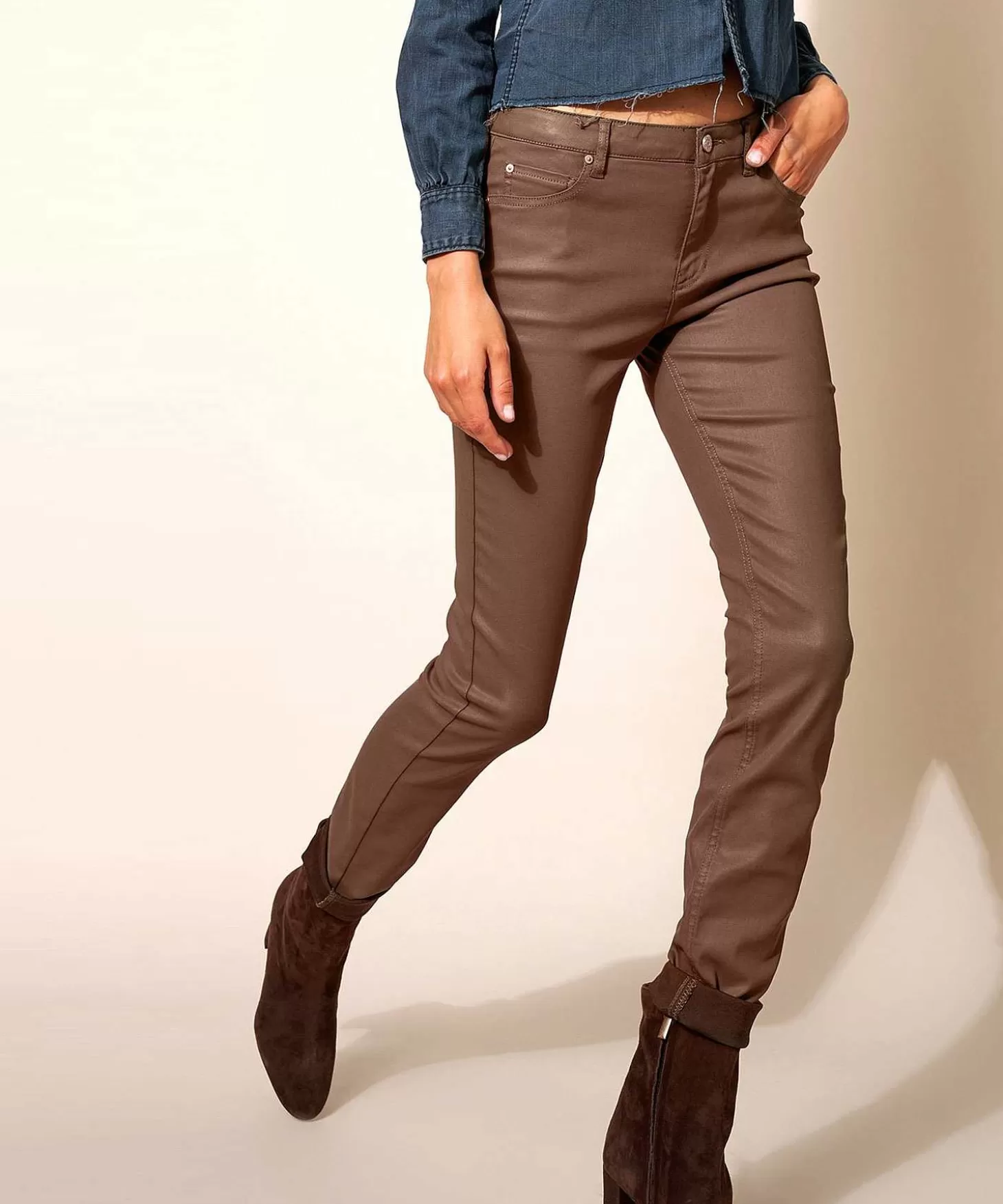 Rosner Broek Antonia Coated Denim Store