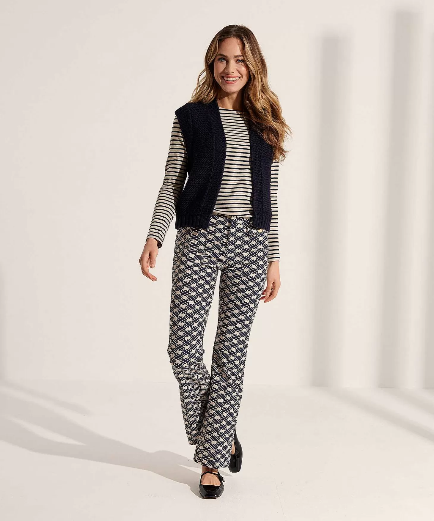 Rosner Flared Broek Winter Techno Alisa Print Clearance