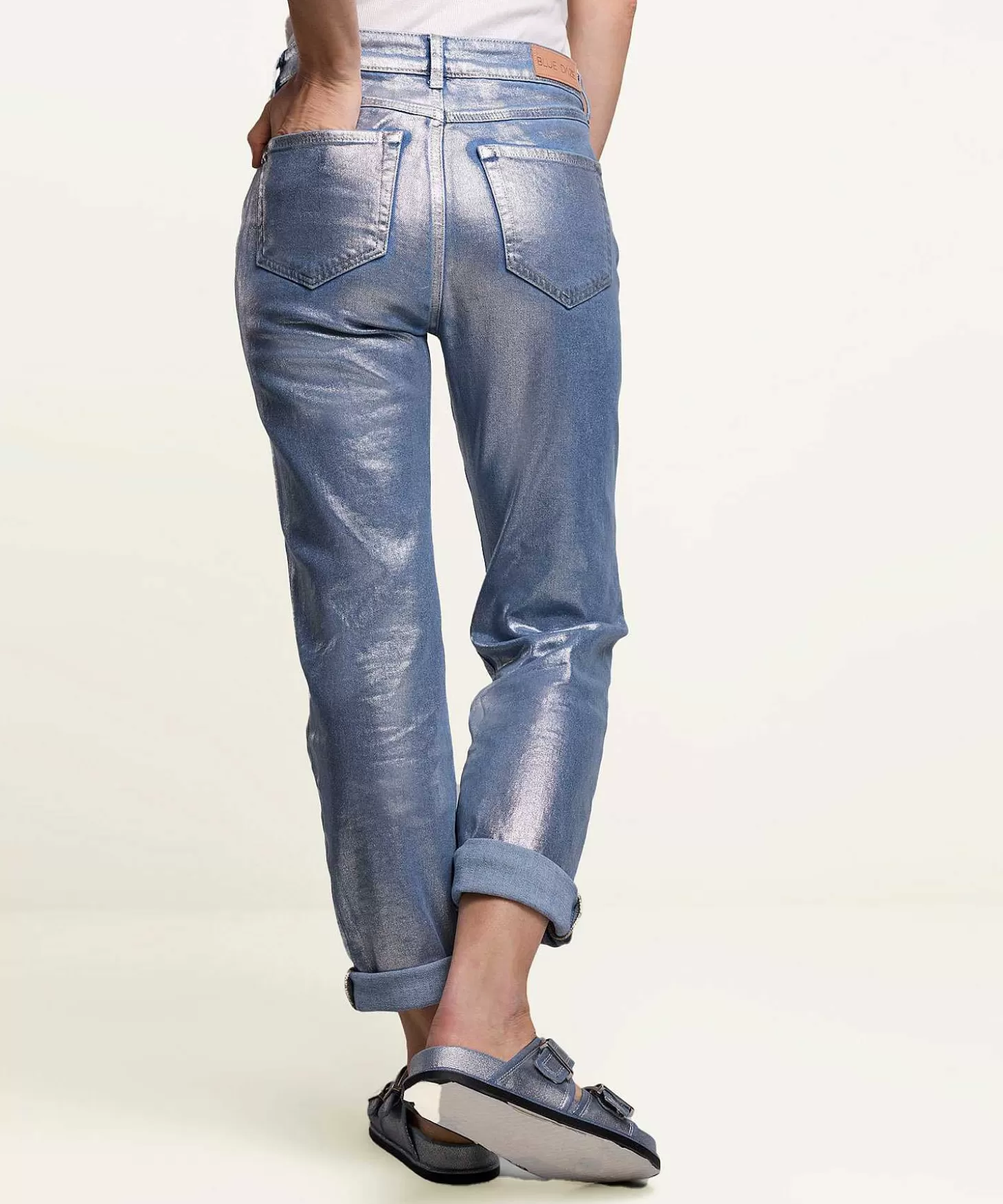 Summum Coated Loose Fit Jeans Metallic Zoe Cheap