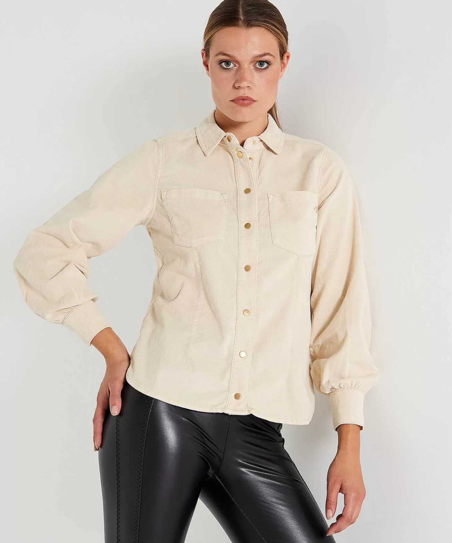 Summum Corduroy Blouse Flash Sale