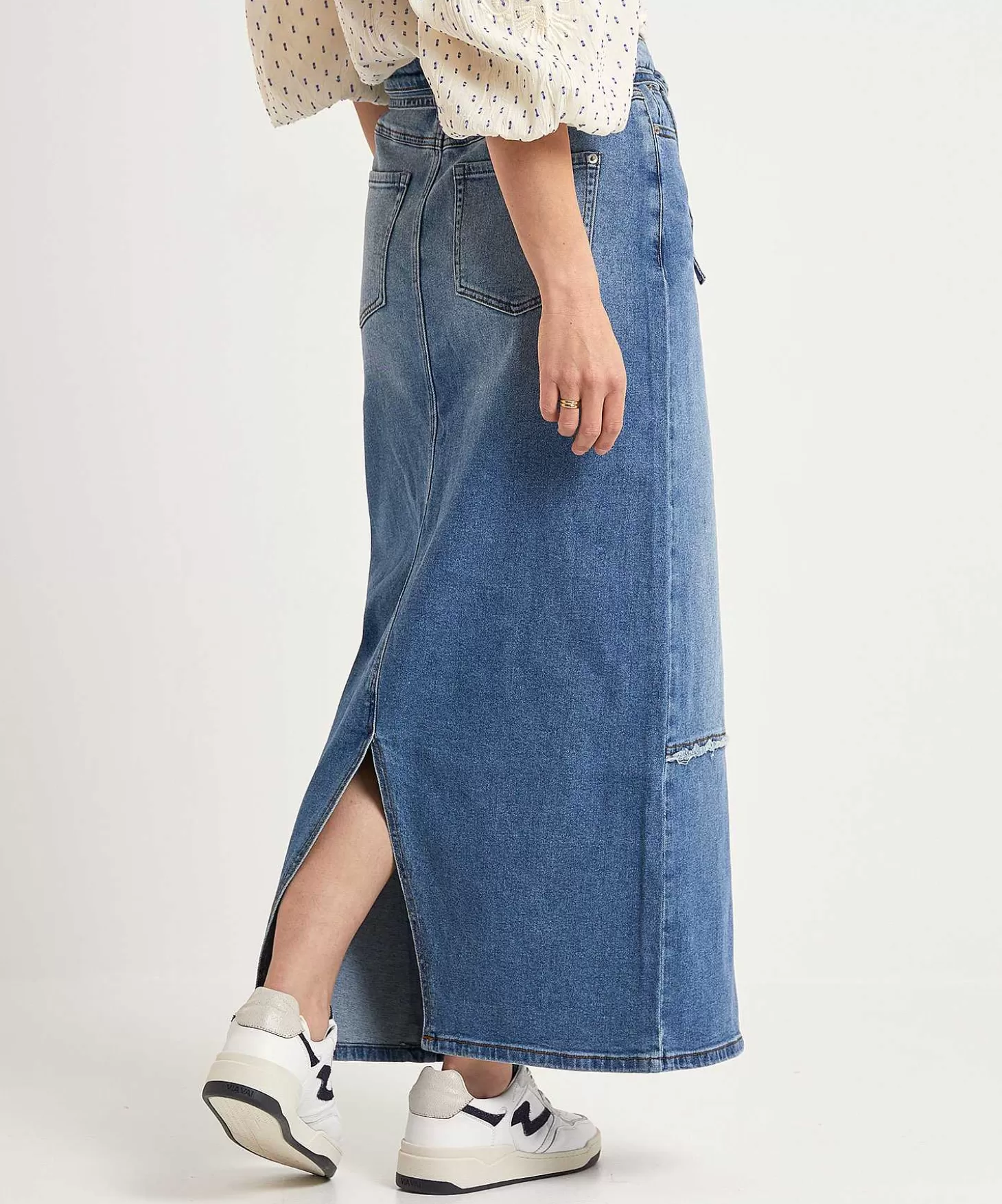 Summum Denim Rok Split Outlet